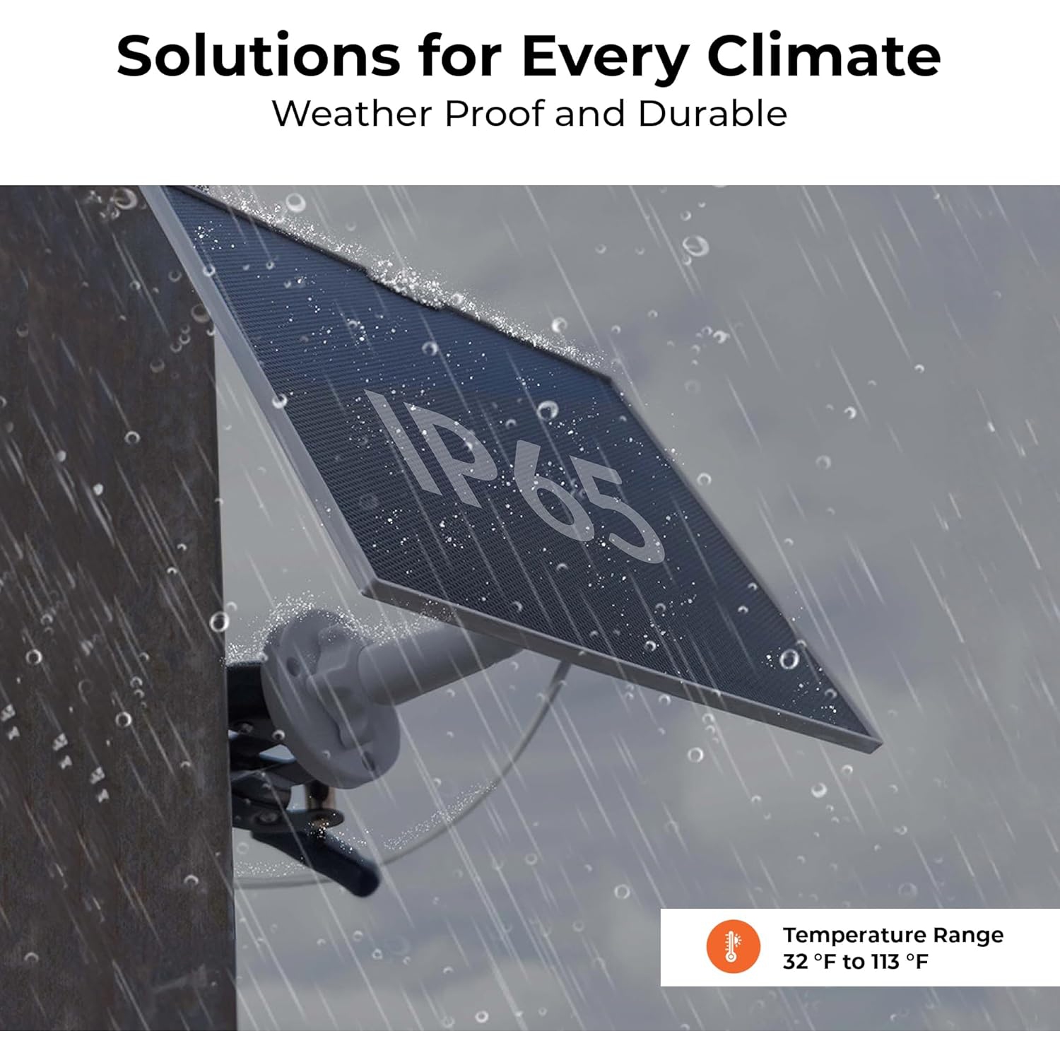 Ensemble avec panneau solaire ASP1000-P et support de Brinno - Ensemble avec panneau solaire de 10&nbsp;W