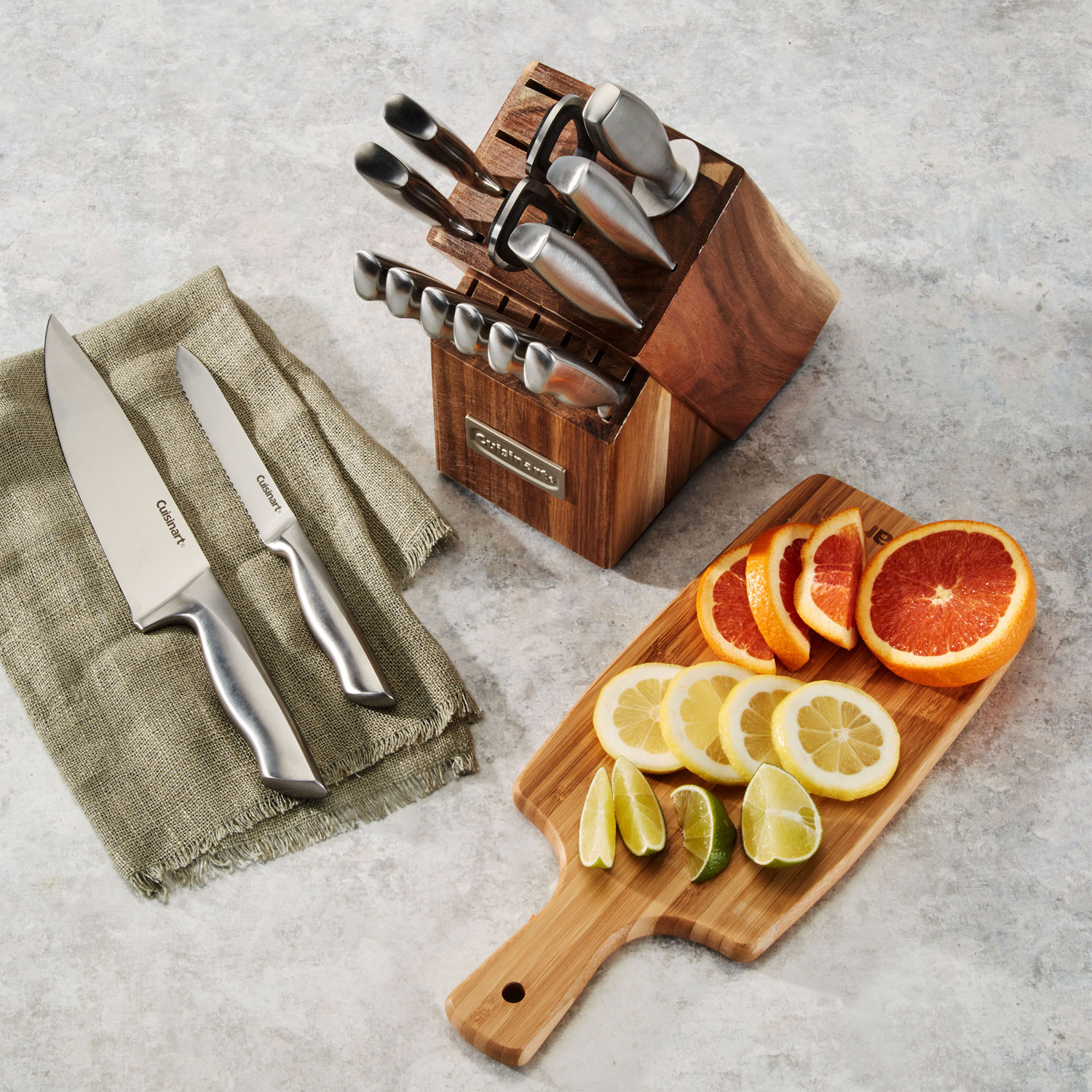 Cuisinart German Steel 15-Piece Knife Block Set - Stainless Steel/Wood