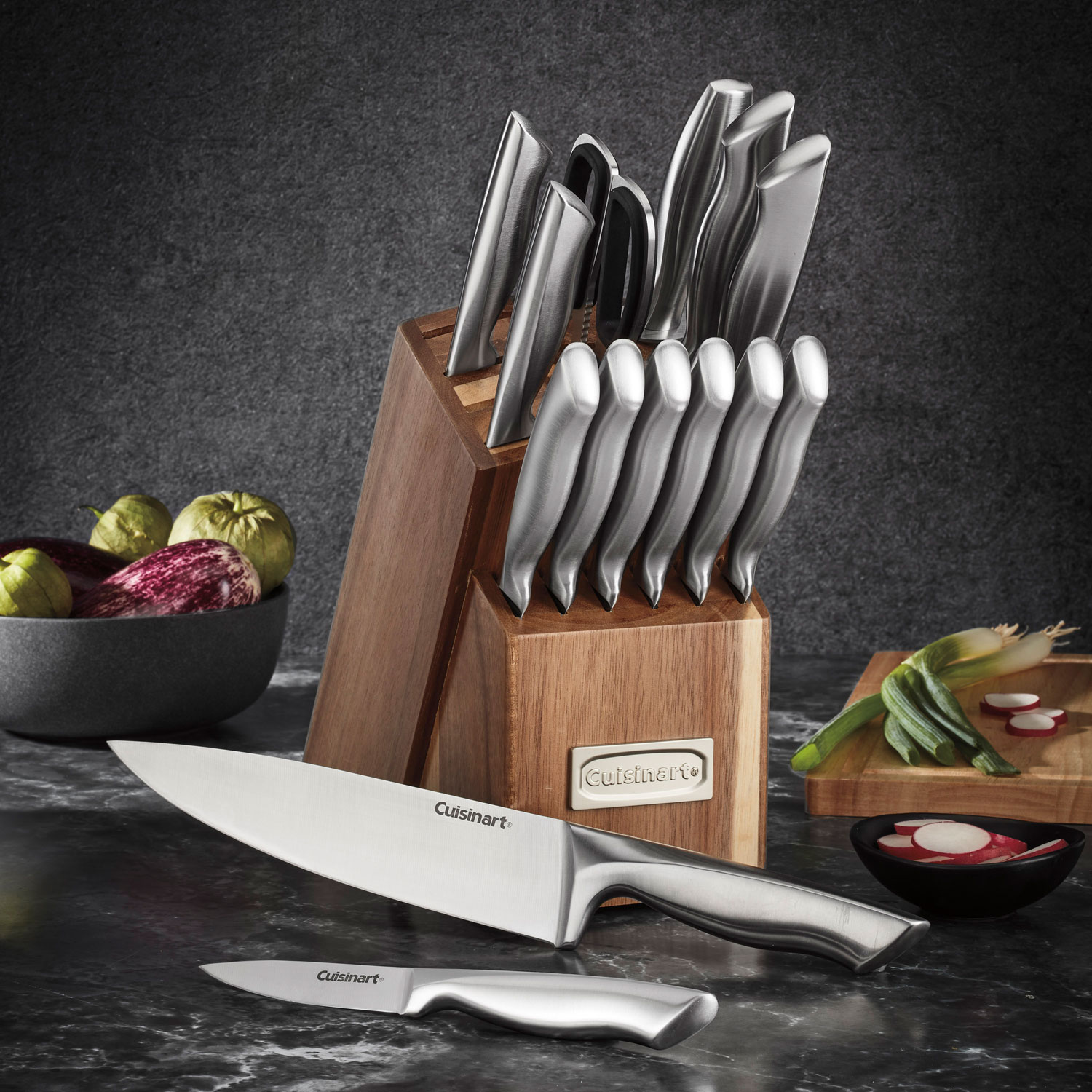 Cuisinart German Steel 15-Piece Knife Block Set - Stainless Steel/Wood