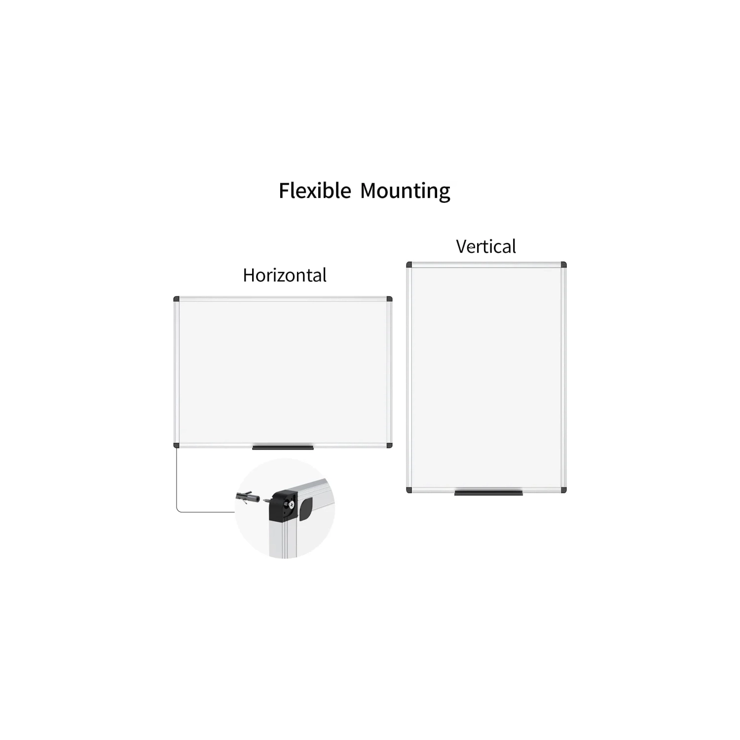 Magnetic Dry Erase Whiteboard - 24 x 18 Inches, with Silver Aluminum Frame