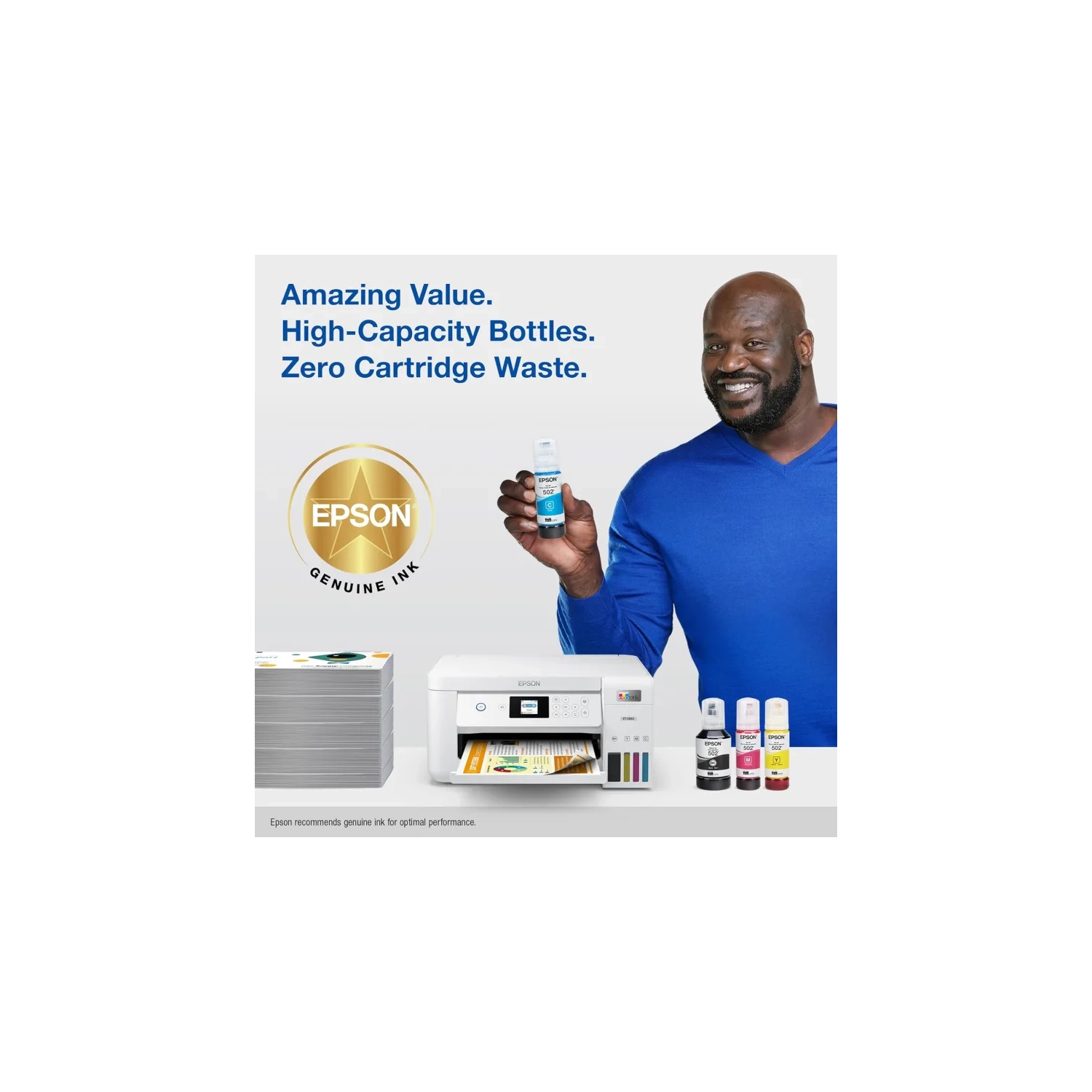 Bouteille d'encre noire EcoTank 502 d'Epson - Arrêt automatique, paquet de 1