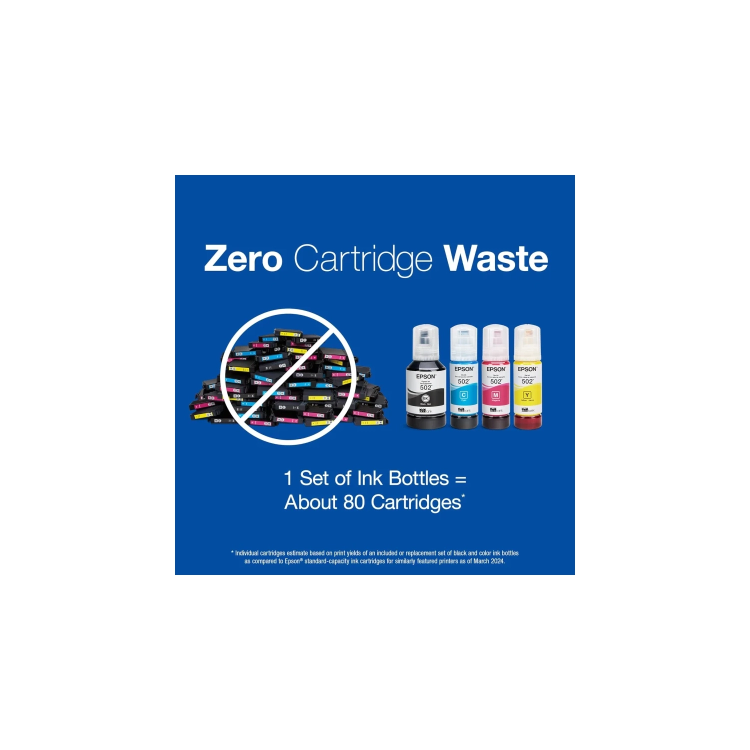 Bouteille d'encre noire EcoTank 502 d'Epson - Arrêt automatique, paquet de 1