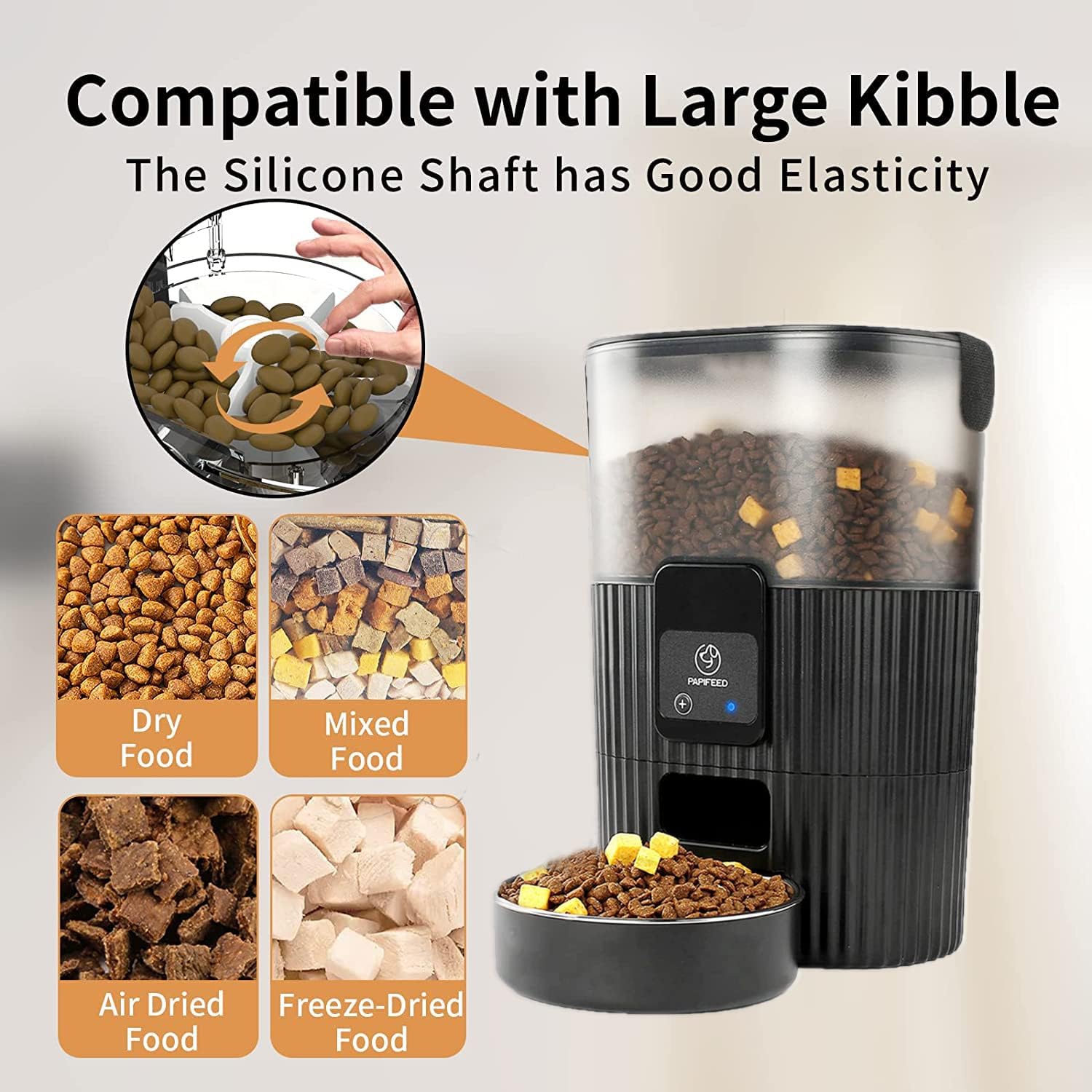 Distributeurs automatiques intelligents pour chats de PAPIFEED&nbsp;: Gamelle Wi-Fi pour animaux de compagnie avec commande PAR APPLICATION pour