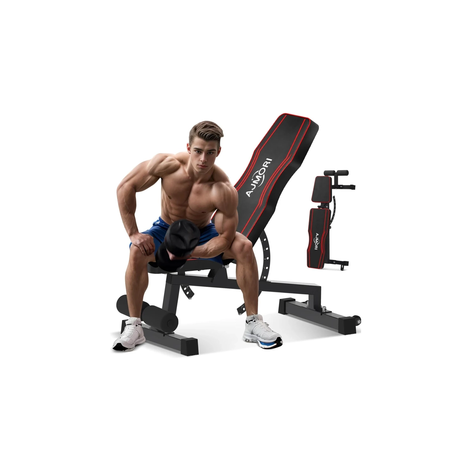 1200LB Weight Bench - Adjustable Workout Bench for Home Gym, Multi-Angle Strength Training