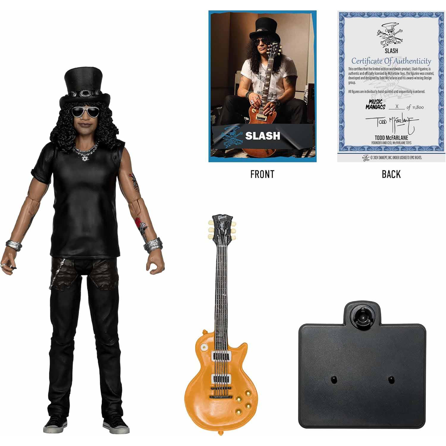 Figurine statique Rock & Roll de 6&nbsp;po de Music Maniacs - Wave 3 - Slash