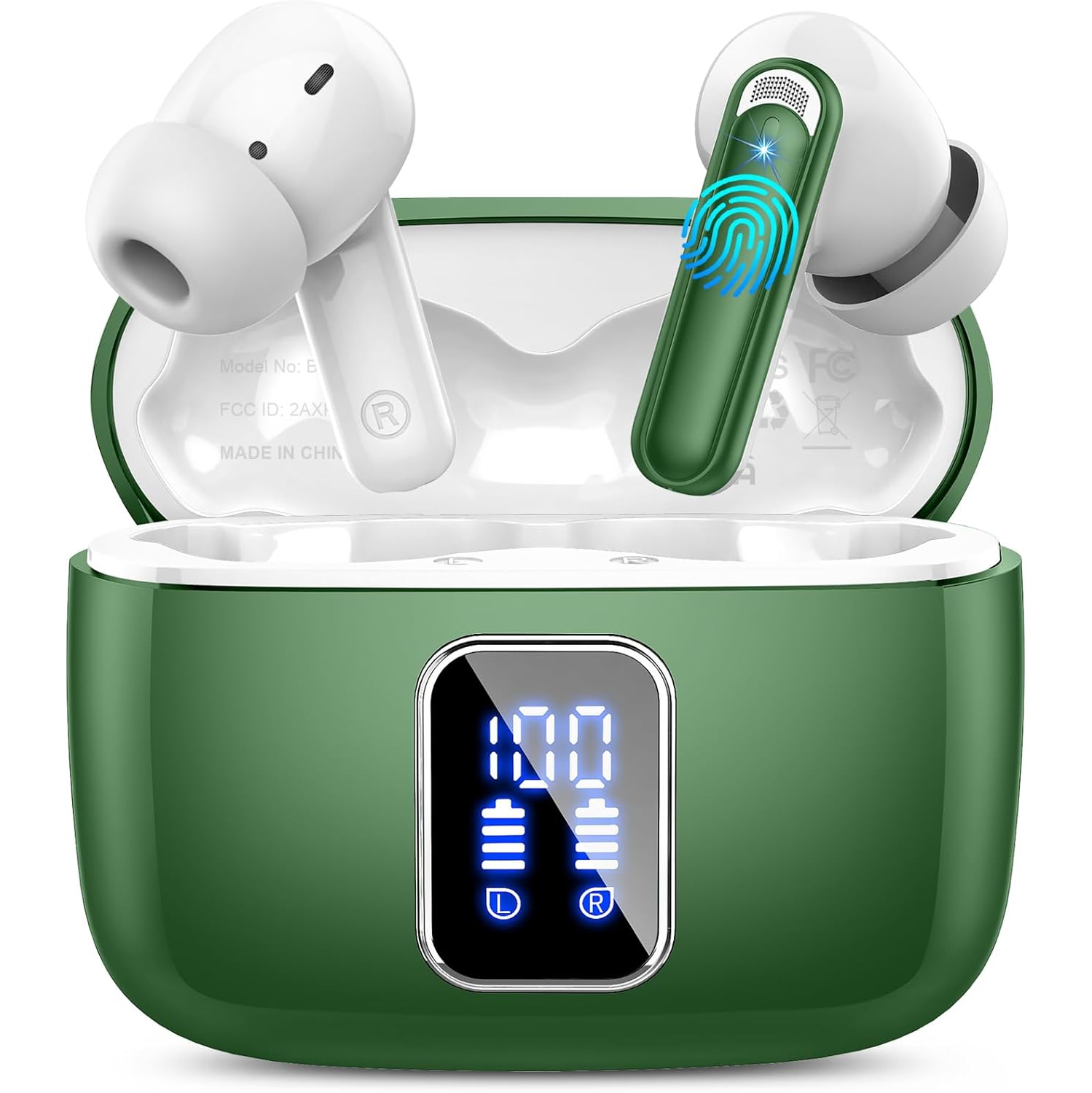 Wireless Earbuds, Bluetooth Ear Buds 5.3 Mini HiFi Stereo with 4 ENC Noise Cancelling Mics, IP7 Waterproof in Ear Earphones, for Sports Bluetooth