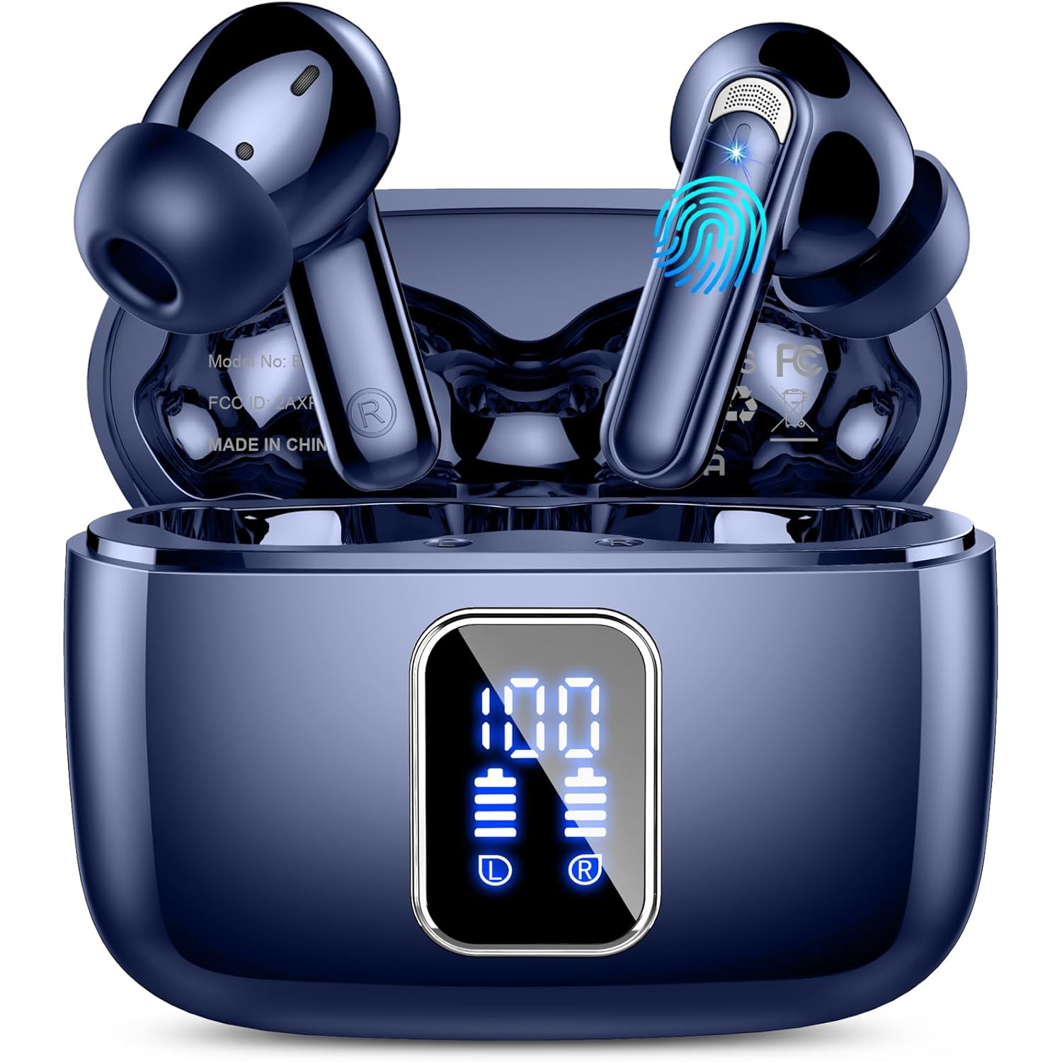 Wireless Earbuds, Bluetooth Ear Buds 5.3 Mini HiFi Stereo with 4 ENC Noise Cancelling Mics, IP7 Waterproof in Ear Earphones, for Sports Bluetooth