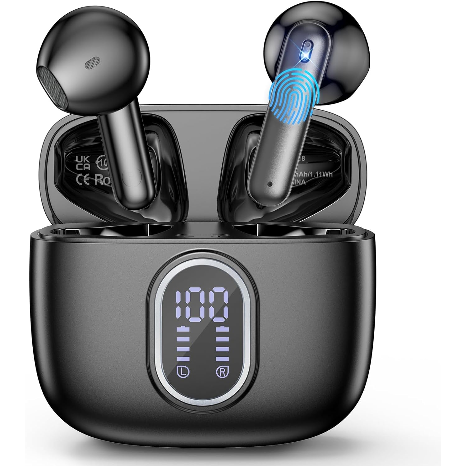 Wireless Earbuds Bluetooth 5.3 Headphones 40 Hrs Playtime with LED Display, IP7 Waterproof Ear Buds Wireless Ear Buds with Mic for iPhone Android,