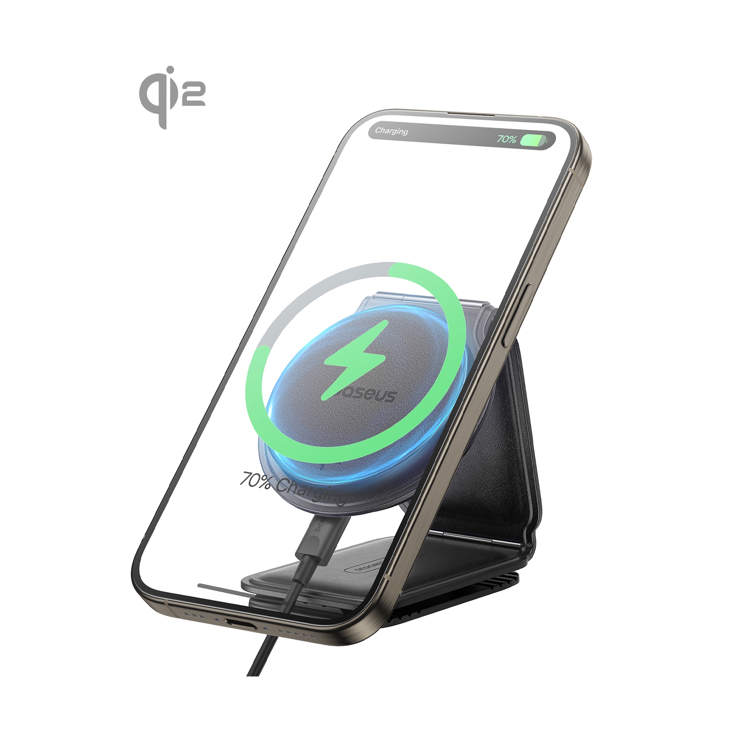 Baseus PrimeTrip C02 Mega Magnetic Wireless Charging car Charger Mount Black