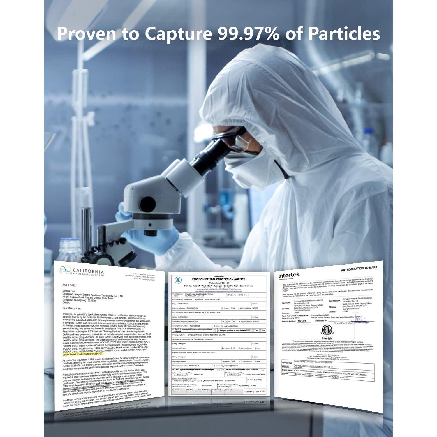 Purificateurs d'air VEWIOR pour la maison Grande pièce Jusqu'à 1730&nbsp;pi² Filtre HEPA H13 pour pollen de squames d'animaux de compagnie Odeur de