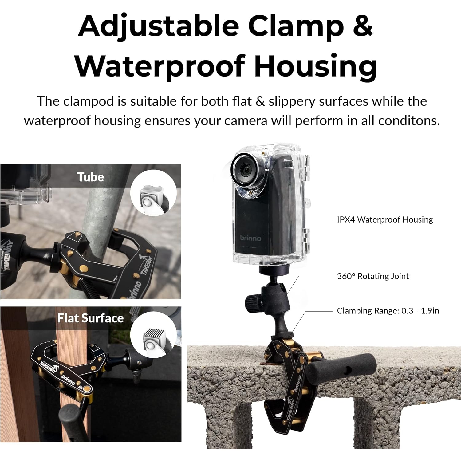 Brinno Time Lapse Camera BCC300-C Bundle, Outdoor Construction Jobsite Plant Weather | HDR FHD1080P Timelapse Camera LCD Screen | Extended Battery