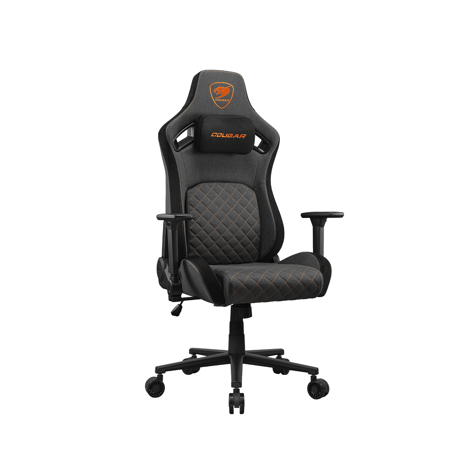 Cougar Defensor F Gaming Chair, Ergonomic High‑Back Imitation Linen, 155° Recline, 4D Armrests & Lumbar Support, Gray