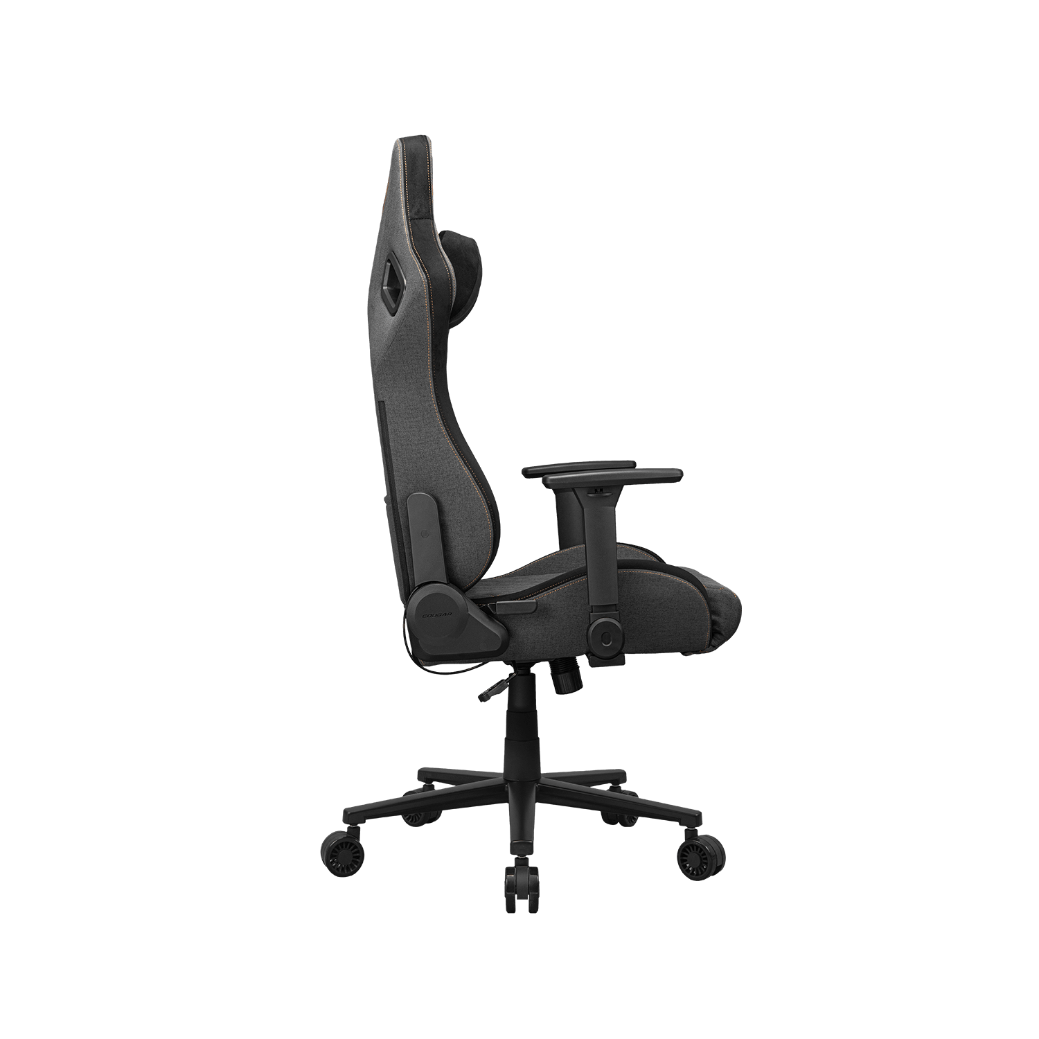 Cougar Defensor F Gaming Chair, Ergonomic High‑Back Imitation Linen, 155° Recline, 4D Armrests & Lumbar Support, Gray