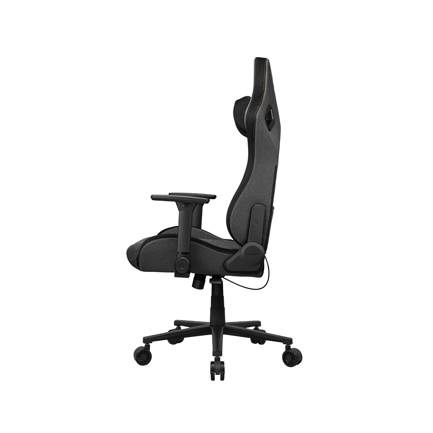 Cougar Defensor F Gaming Chair, Ergonomic High‑Back Imitation Linen, 155° Recline, 4D Armrests & Lumbar Support, Gray