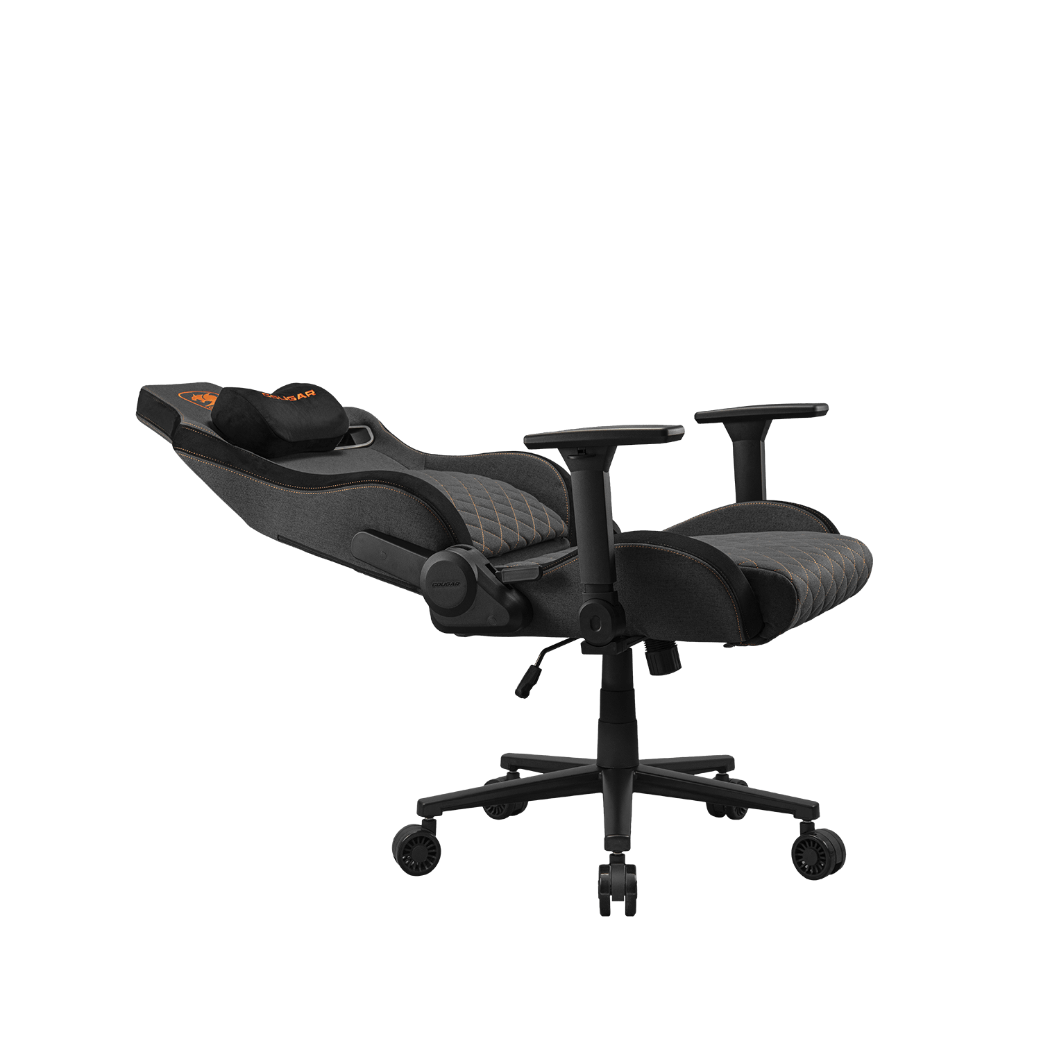 Cougar Defensor F Gaming Chair, Ergonomic High‑Back Imitation Linen, 155° Recline, 4D Armrests & Lumbar Support, Gray