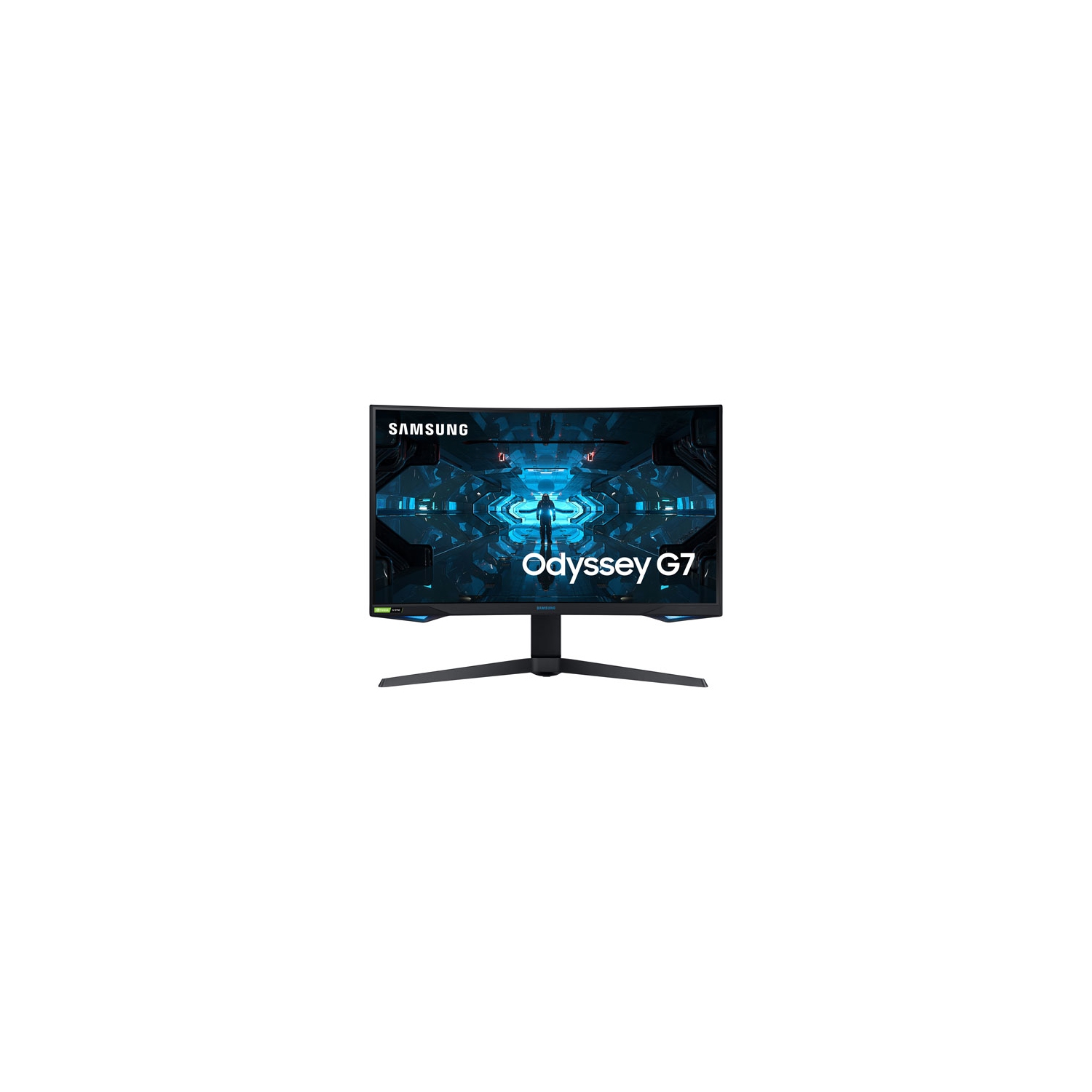 Refurbished (Fair) - Samsung Odyssey G7 27" WQHD 240Hz 1ms GTG Curved VA LED G-Sync Gaming Monitor (LC27G75TQSNXZA) - Black