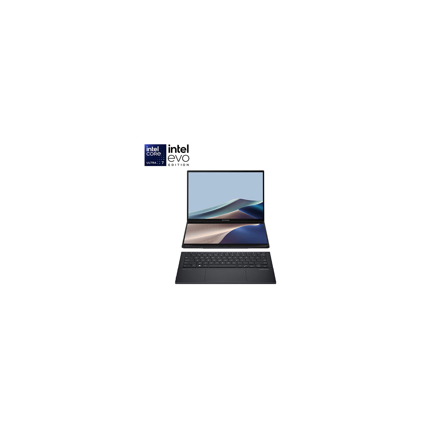 Refurbished (Fair) - ASUS Zenbook DUO 14" OLED Touchscreen Laptop - Grey (Intel Core Ultra 7 EVO/1TB SSD/16GB RAM) - En