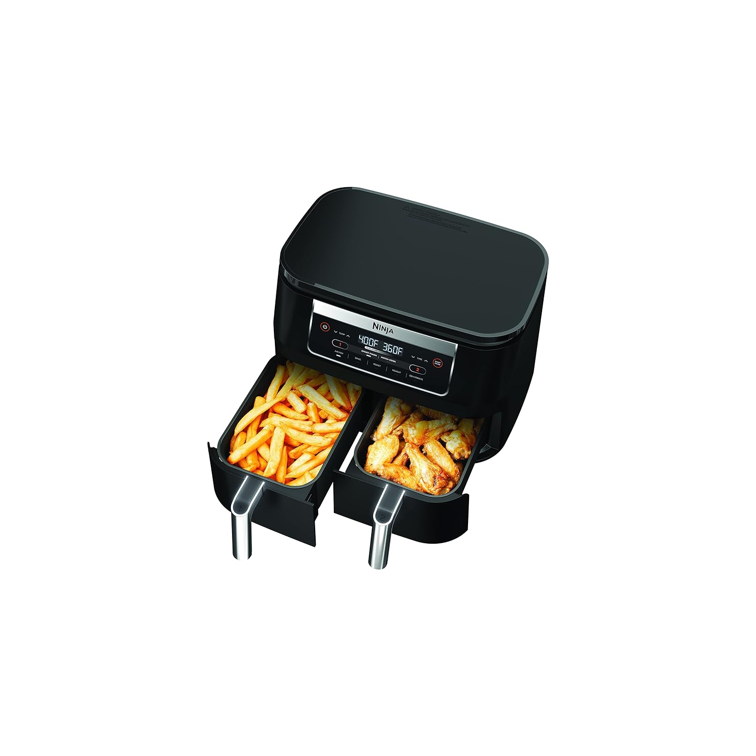 Open Box - Ninja Foodi 6-in-1 8-qt. 2-Basket Air Fryer DualZone Technology