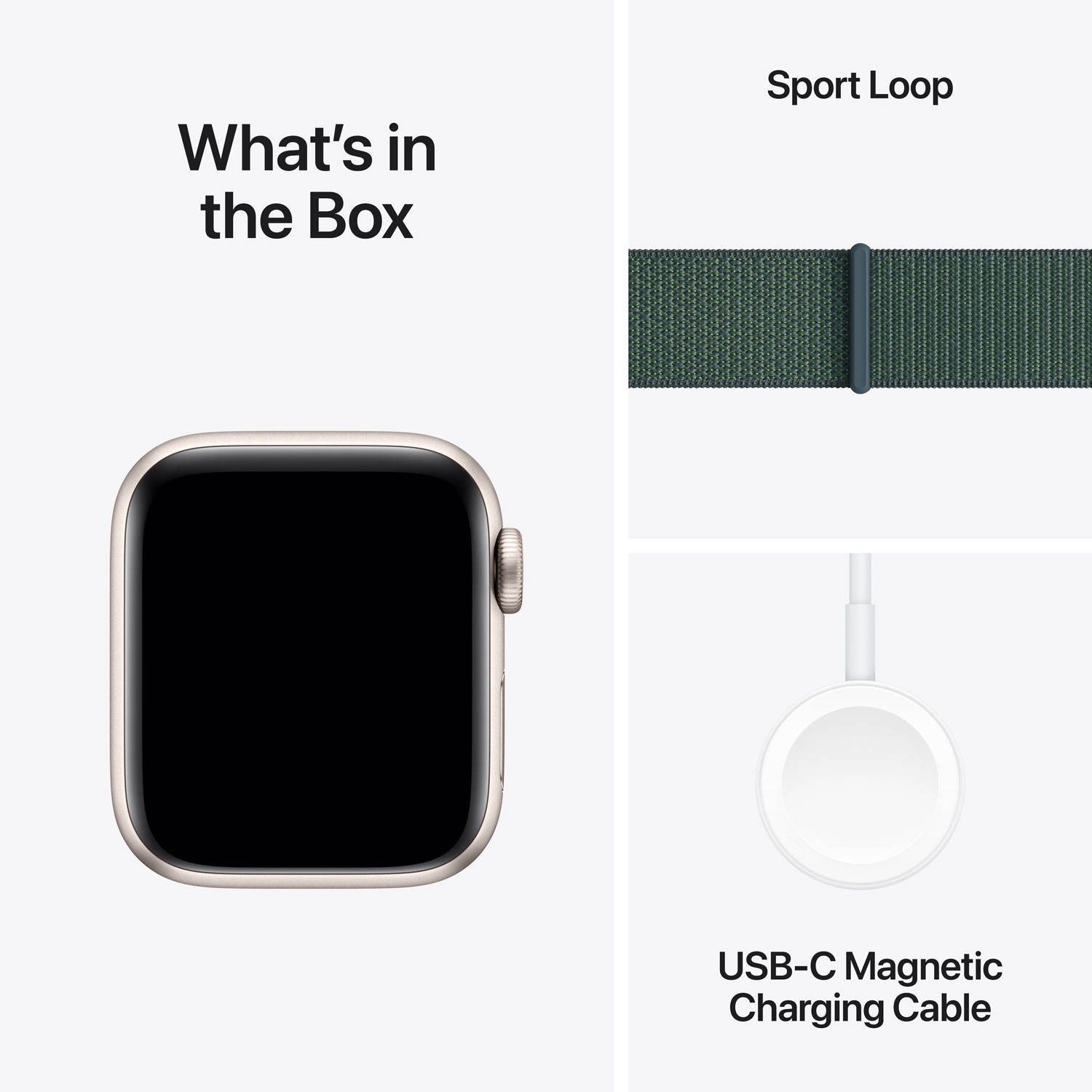 Koodo Apple Watch SE 40mm Starlight Aluminum Case with Lake Green Sport Loop - Monthly Tab Payment