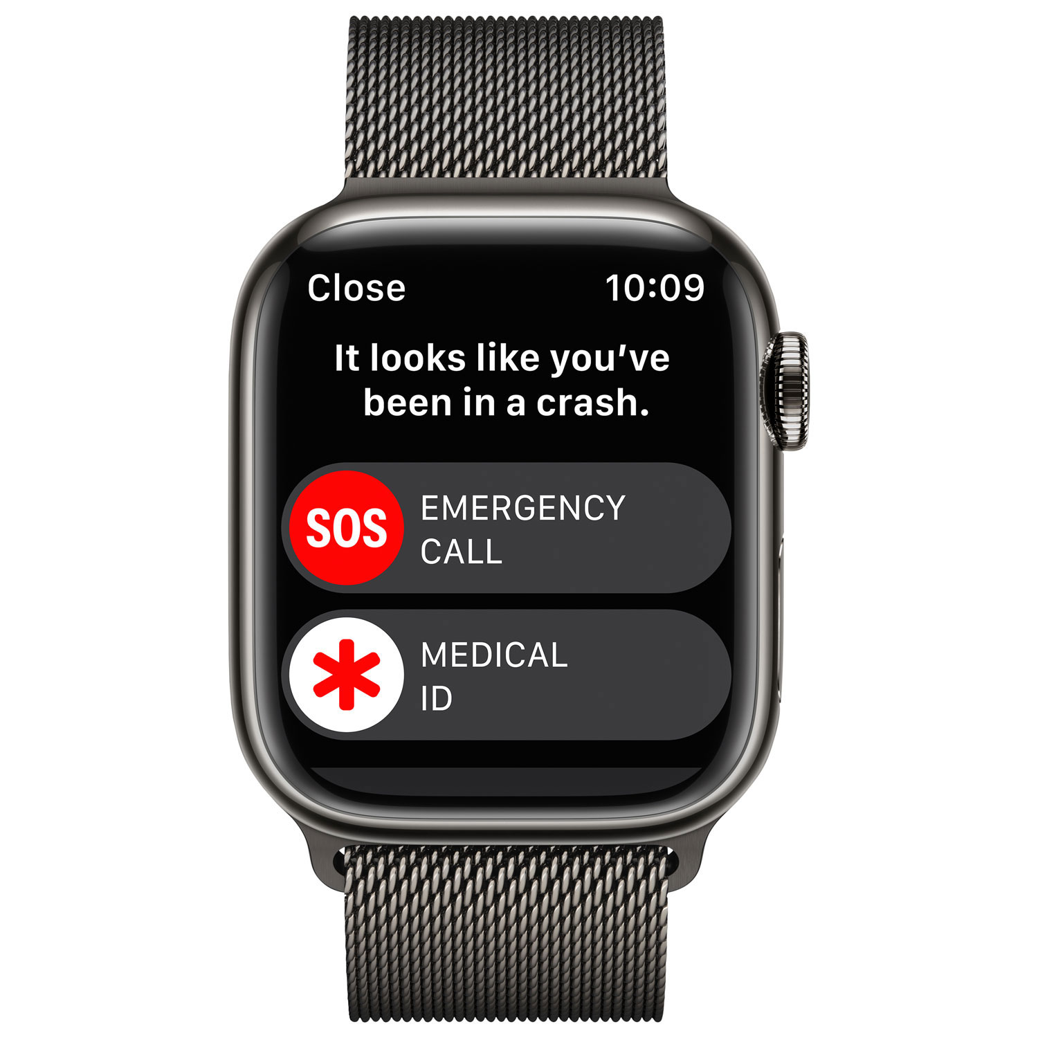 Apple Watch Series 8 avec boîtier de 41 mm en acier inoxydable graphite et bracelet milanais graphite par Koodo - Petit/Moyen - Paiement Balance