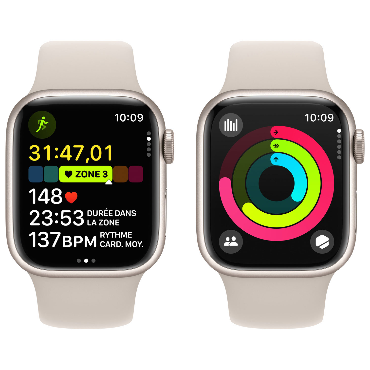 Apple Watch Series 9 avec boîtier de 41 mm en aluminium comète et bracelet sport comète par Koodo - Petit/Moyen 130-180 mm - Paiement Balance mensuel