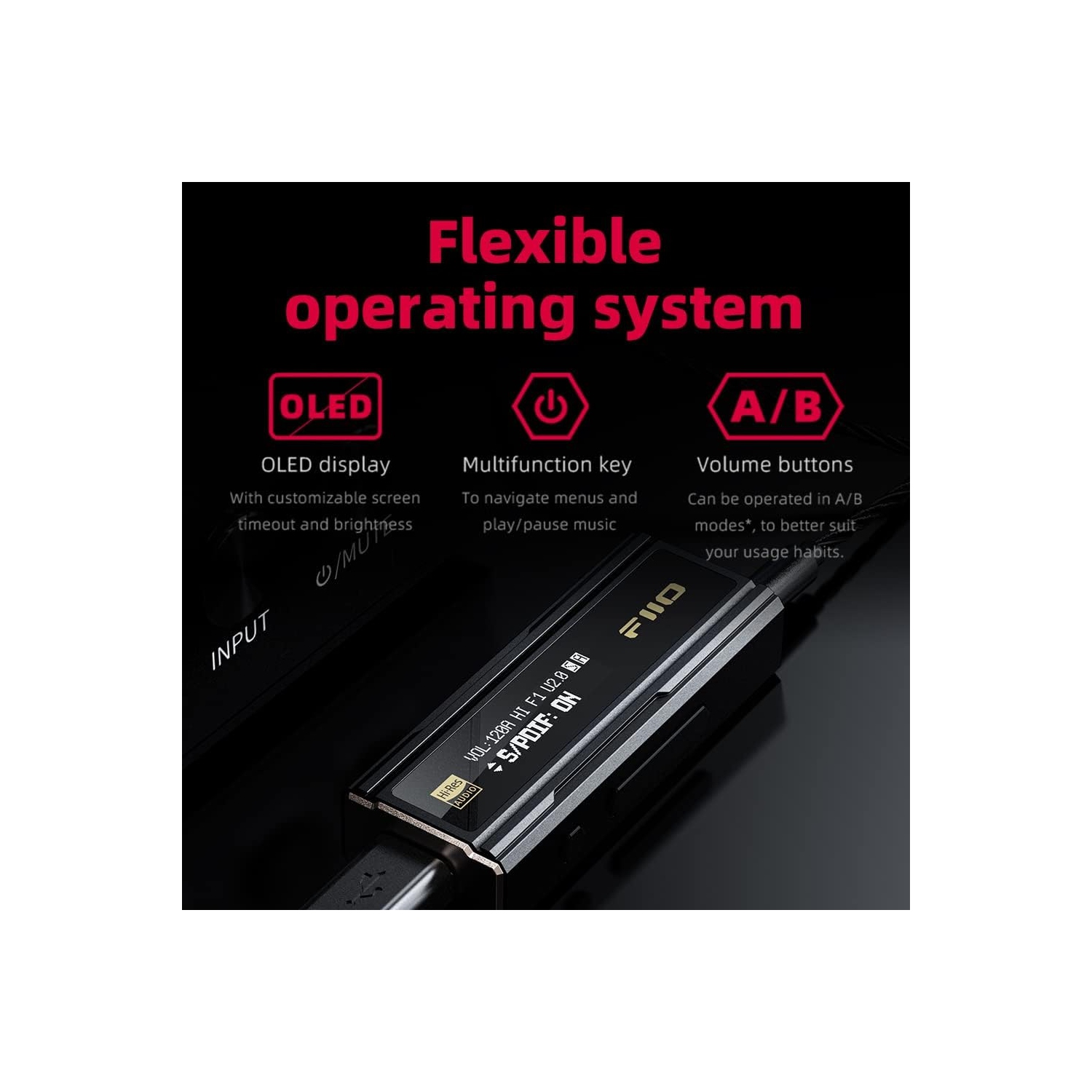 FIIO KA5 USB DAC Headphone Amp with 3.5mm and 4.4mm Outputs