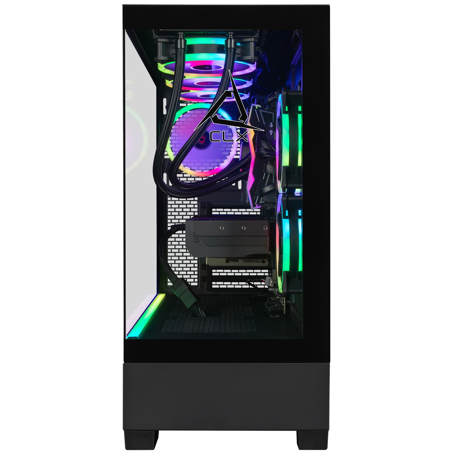 CLX SET Gaming Desktop - Liquid Cooled AMD Ryzen 7 9700X 3.8GHz 8-Core Processor, 32GB DDR5 Memory, RTX 4070 SUPER 12GB GDDR6X Graphics, 1TB SSD,