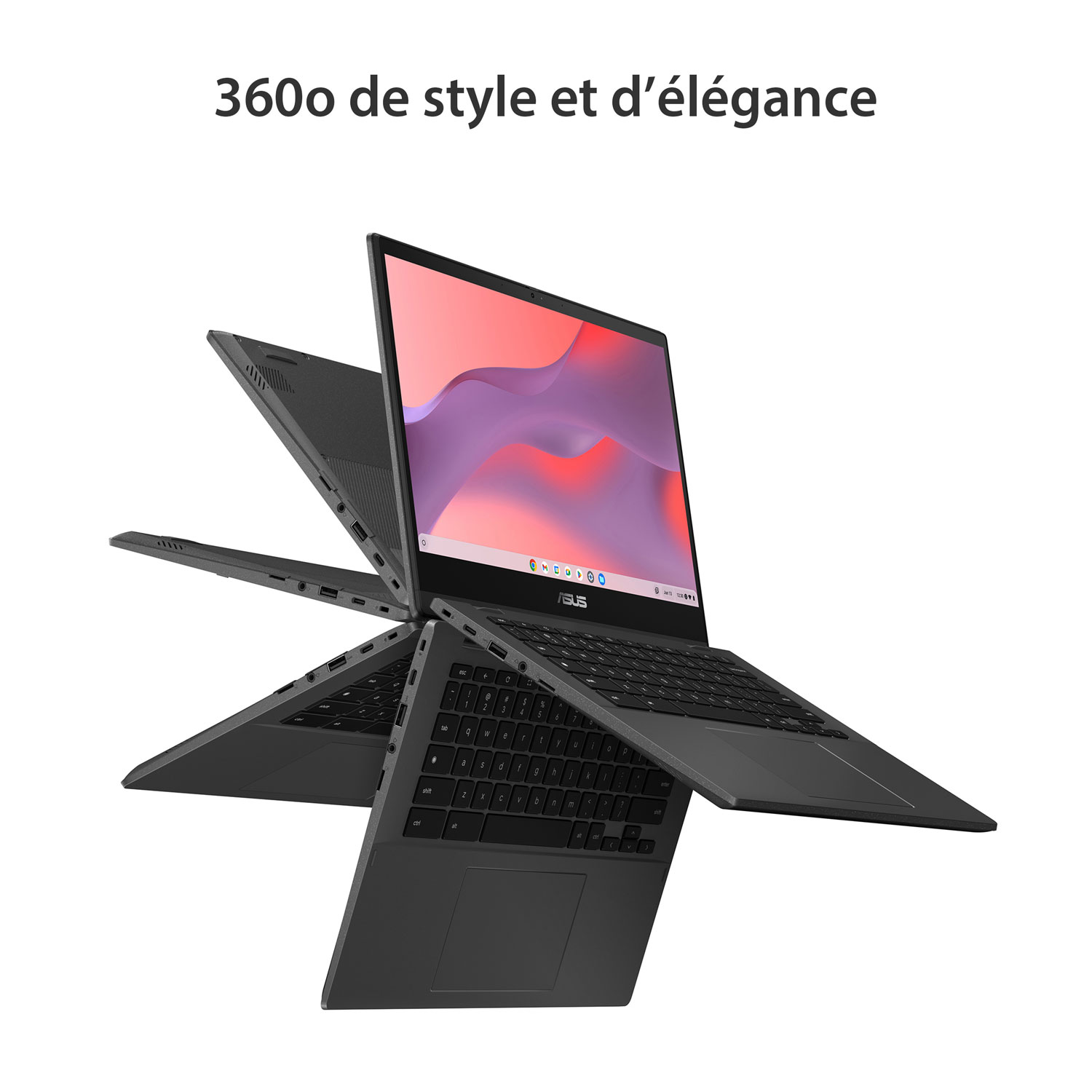 Chromebook 2-en-1 à écran tactile de 14 po CM14 Flip d'ASUS avec 3 mois de forfait Google AI Pro