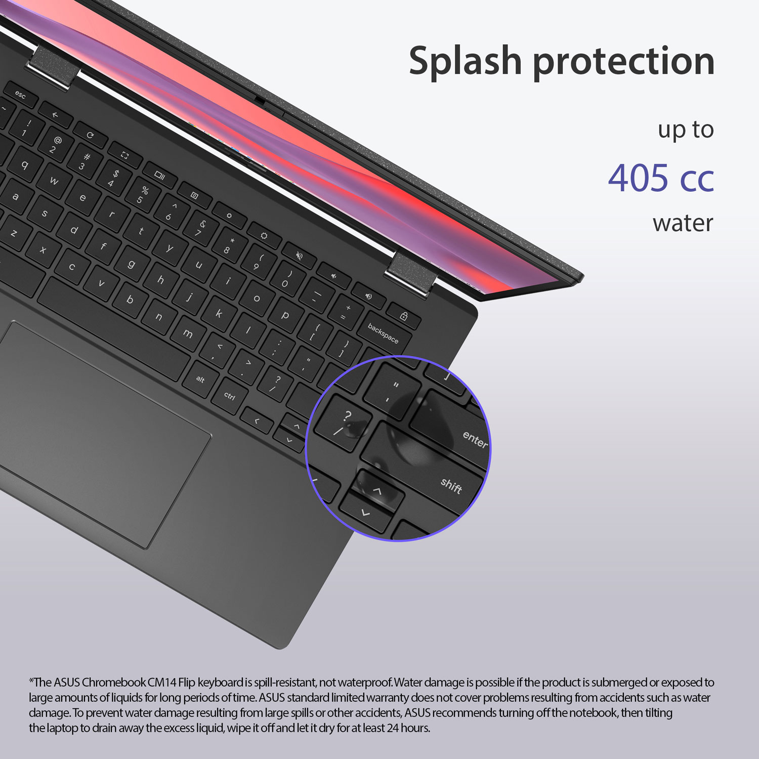 Chromebook 2-en-1 à écran tactile de 14 po CM14 Flip d'ASUS avec 3 mois de forfait Google AI Pro