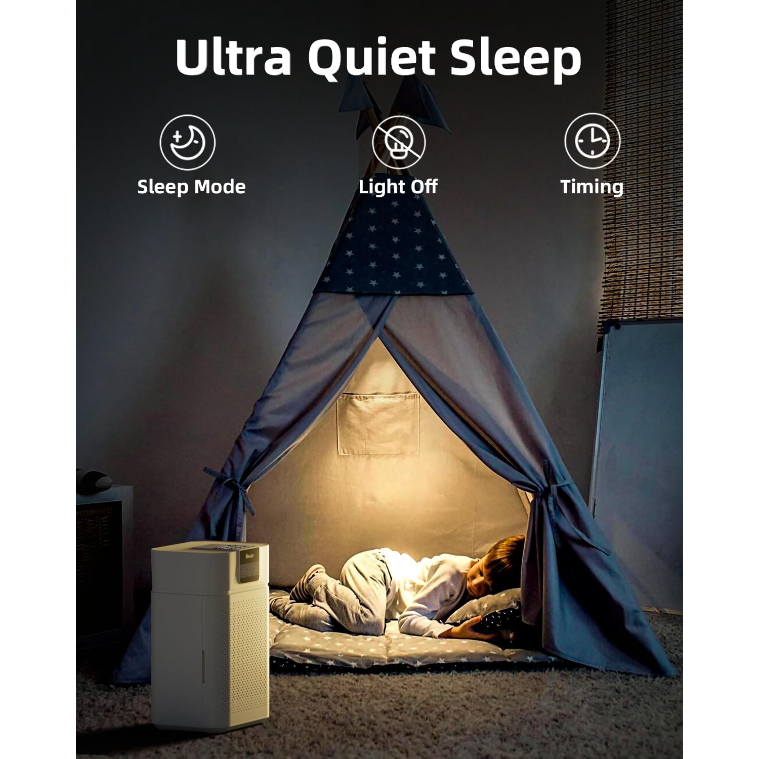 Purificateur d'air VEWIOR pour la maison grande pièce, filtre HEPA couvrant jusqu'à 1560&nbsp;pi² pour le pollen de fumée sauvage