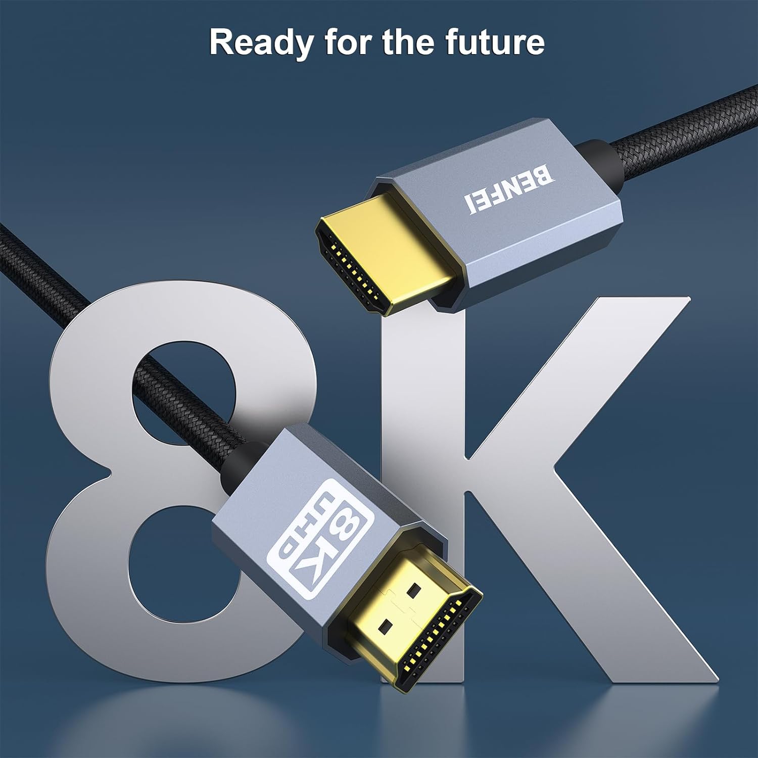 Câble HDMI 8K à HDMI de BENFEI, câble HDMI ultra haute vitesse certifié 4K@240&nbsp;Hz, 8K@60&nbsp;Hz, HDMI 2,1, 6 pi, 48&nbsp;Gb/s Coquille en