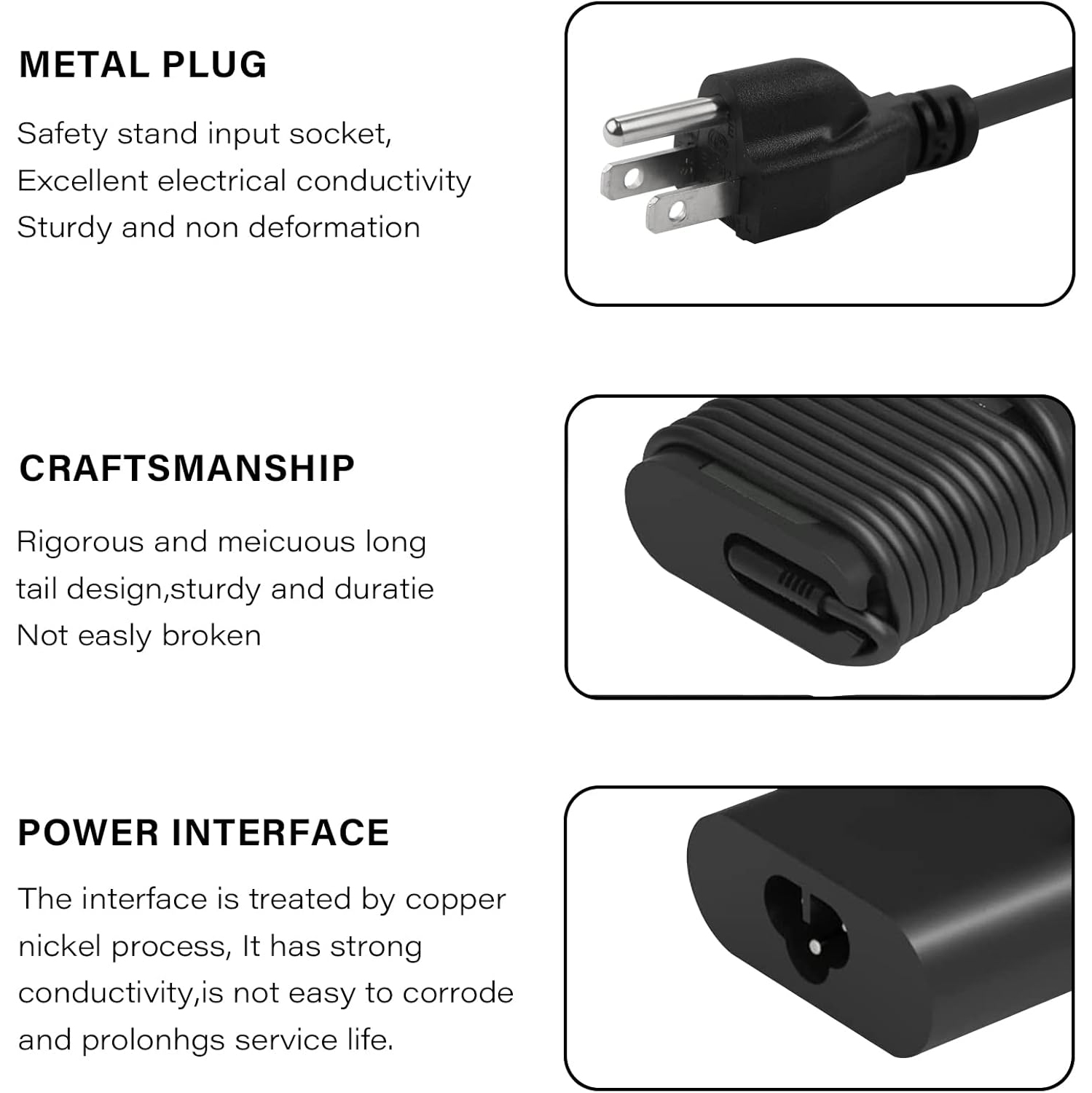65W 45W USB C Laptop Charger for Dell Latitude 5430 7330 5289 5420 7420 7320 5520 7400 7410 5320 5300 5400 3380 XPS 13 9310 7390 Chromebook 3300 3380