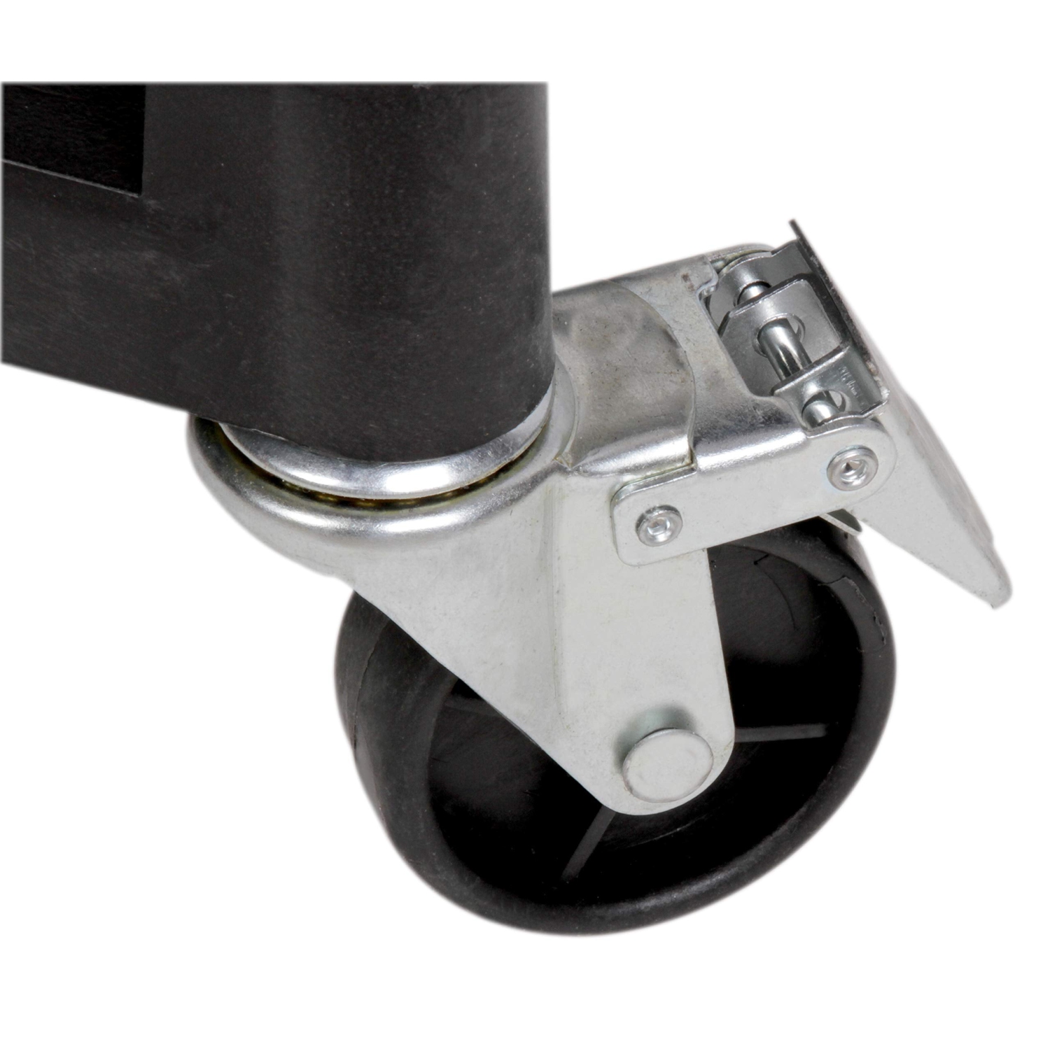 MaxWorks – Chariot utilitaire en plastique à 80774 3 tablettes avec roulettes, capacité maximale de 225 lb, noir