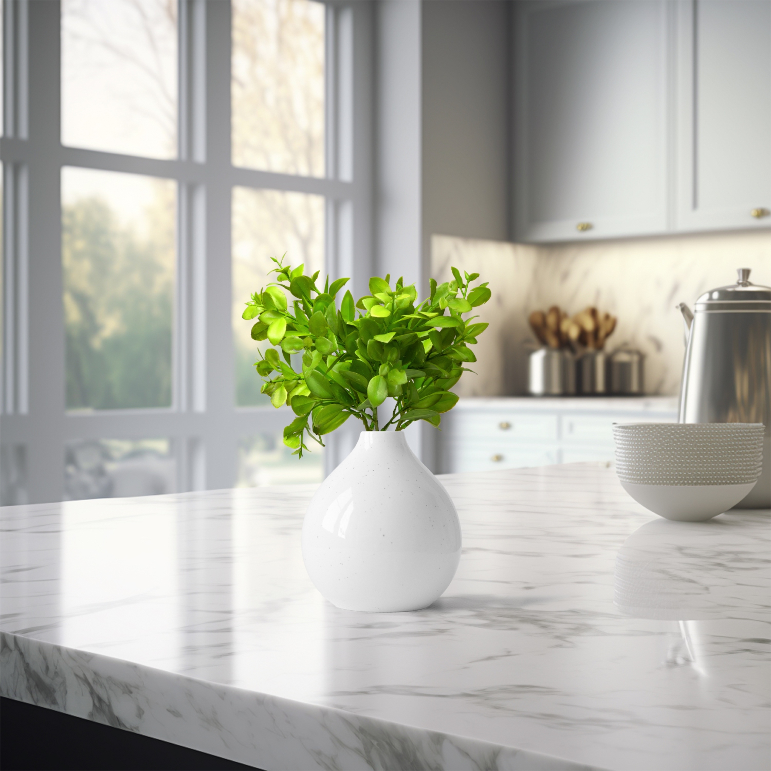 Japanese Boxwood Leaf Artificial Bundles - 15" - Set of 6