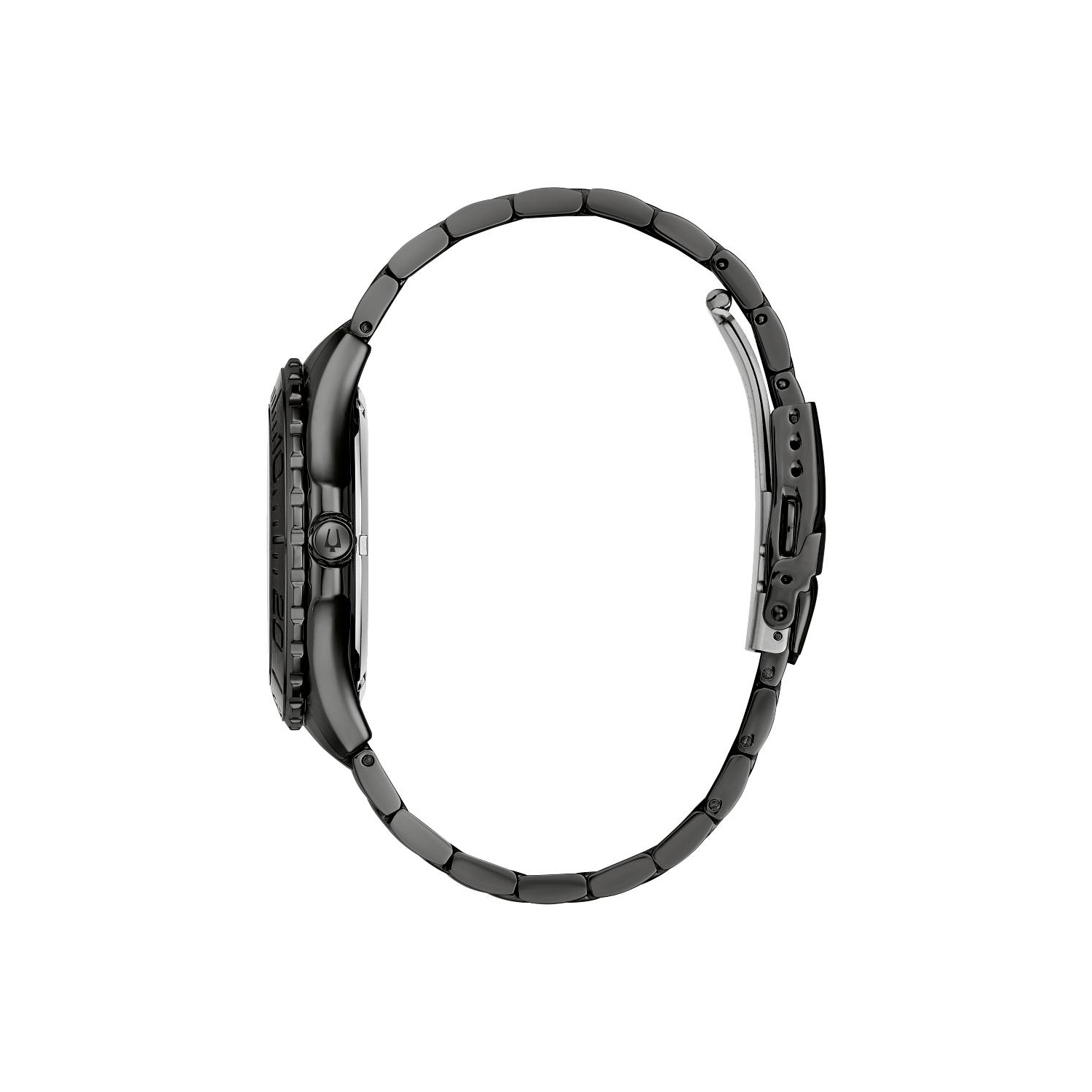 Montre à quartz pour hommes de Bulova 42&nbsp;mm boîtier et bracelet en acier inoxydable noir avec cadran noir
