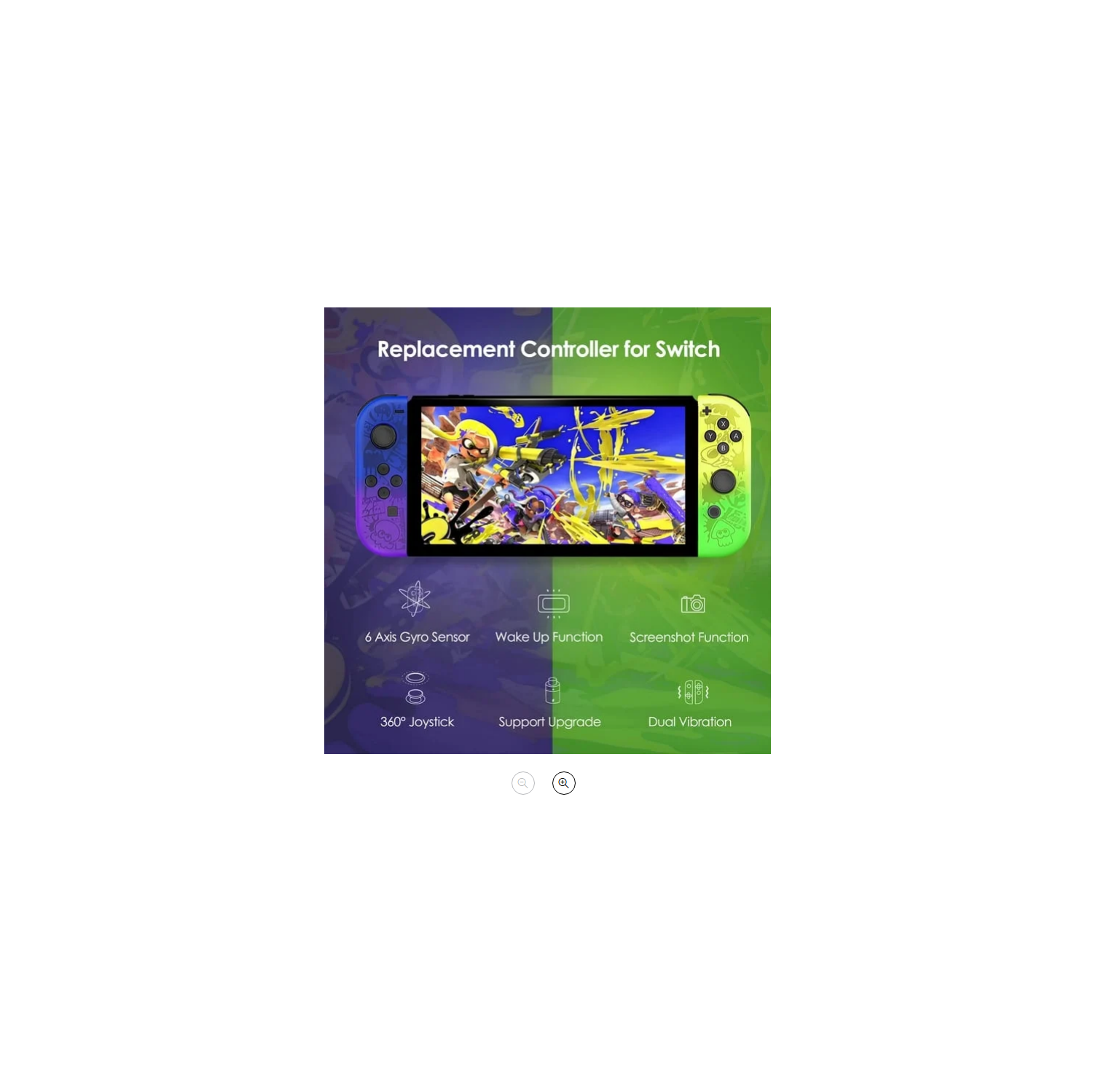 SwitchControllers pour Nintendo Switch, Remplacement pour manette sans fil Switch avec double vibration, réveil/capture d'écran/contrôle du mouvement