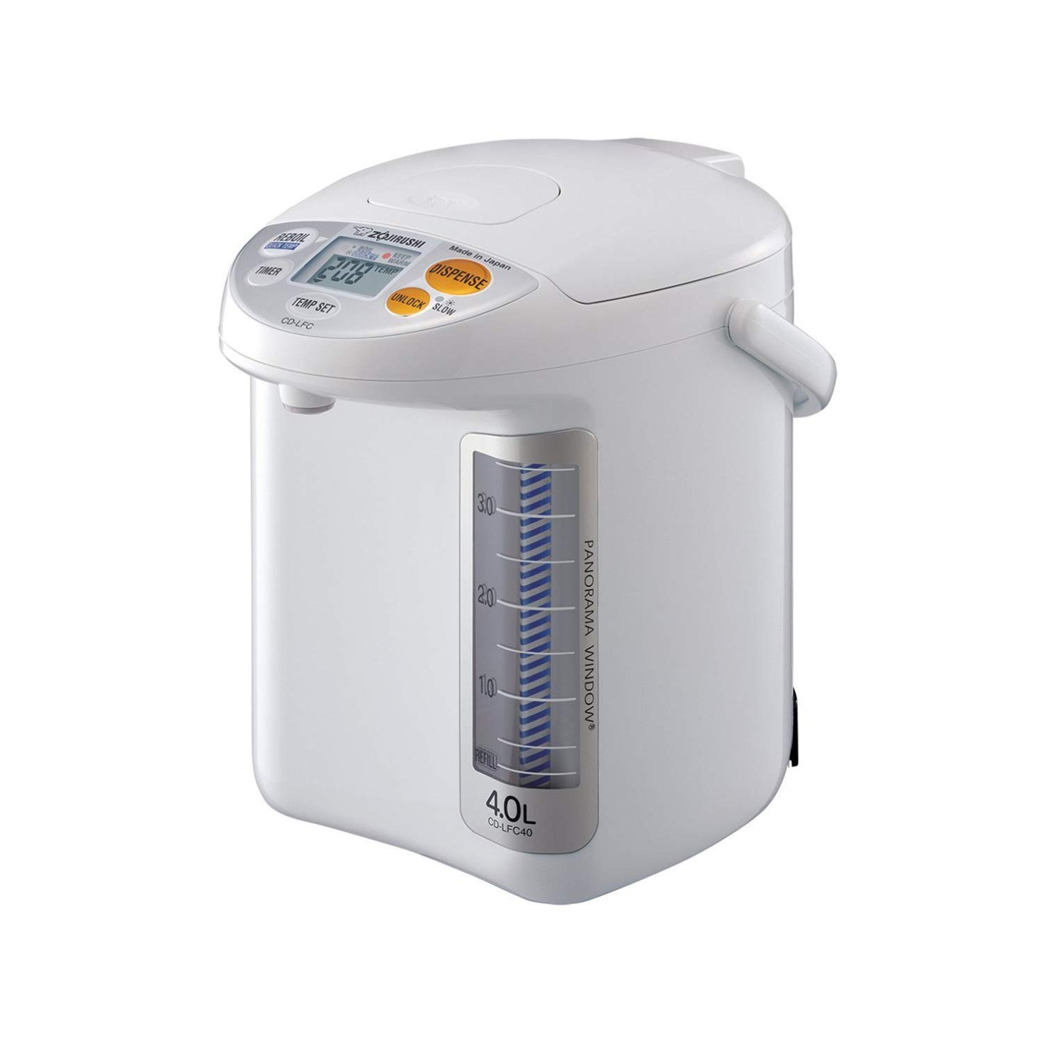 Zojirushi CD-LFC40 Panorama Window Micom Water Boiler and Warmer, 135 oz/4.0 L, White