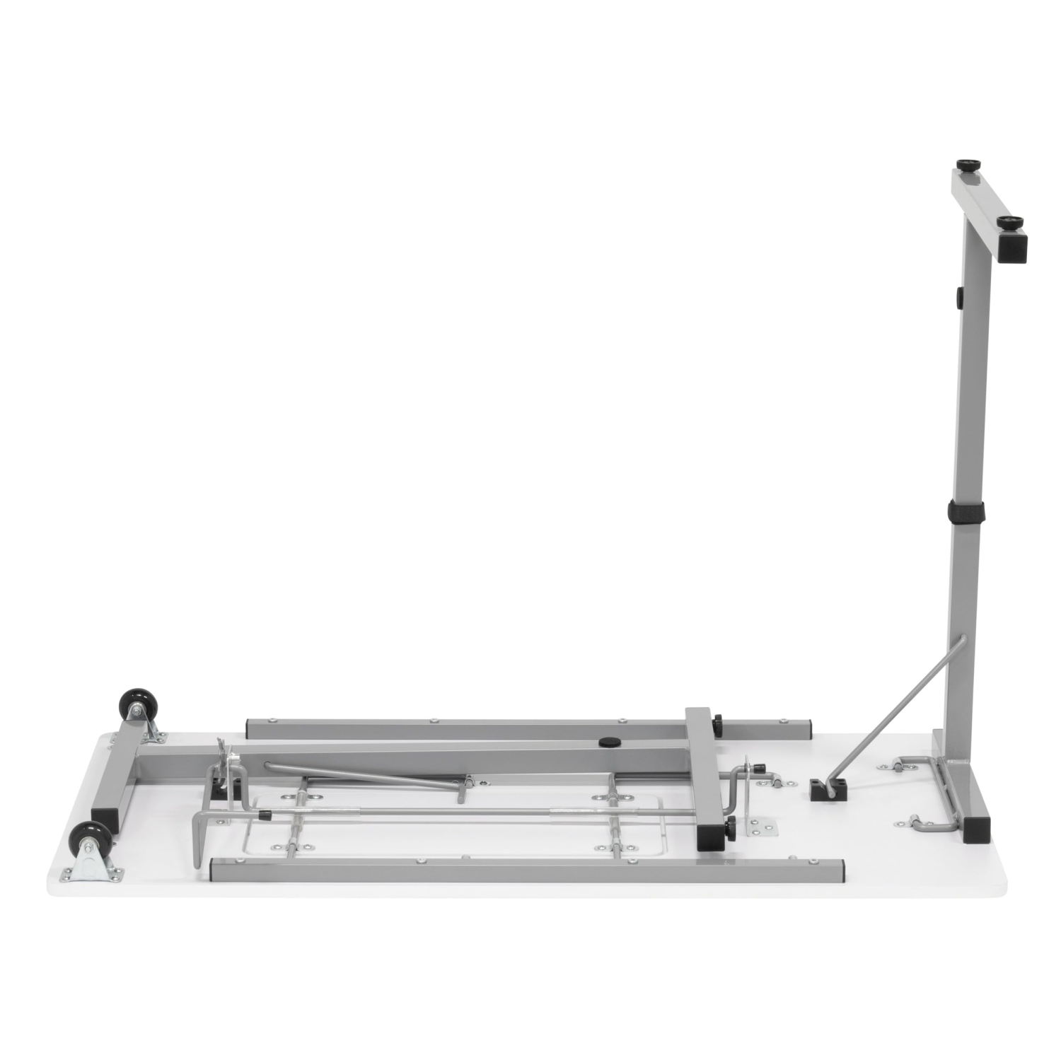 Table à coudre pliante compacte Rollaway II, argenté/blanc