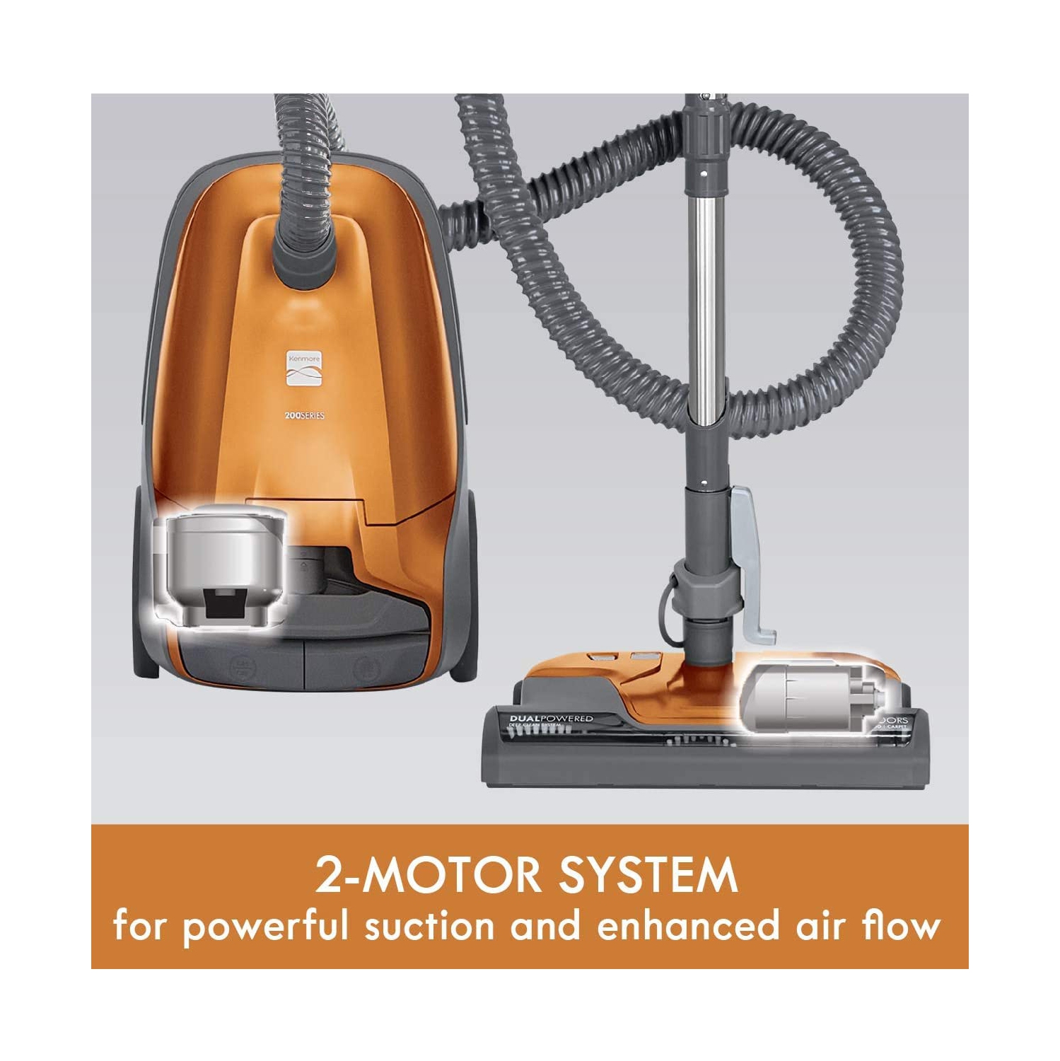 Kenmore 81214 200 Series Bagged Canister Vacuum Cleaning Tools, Orange