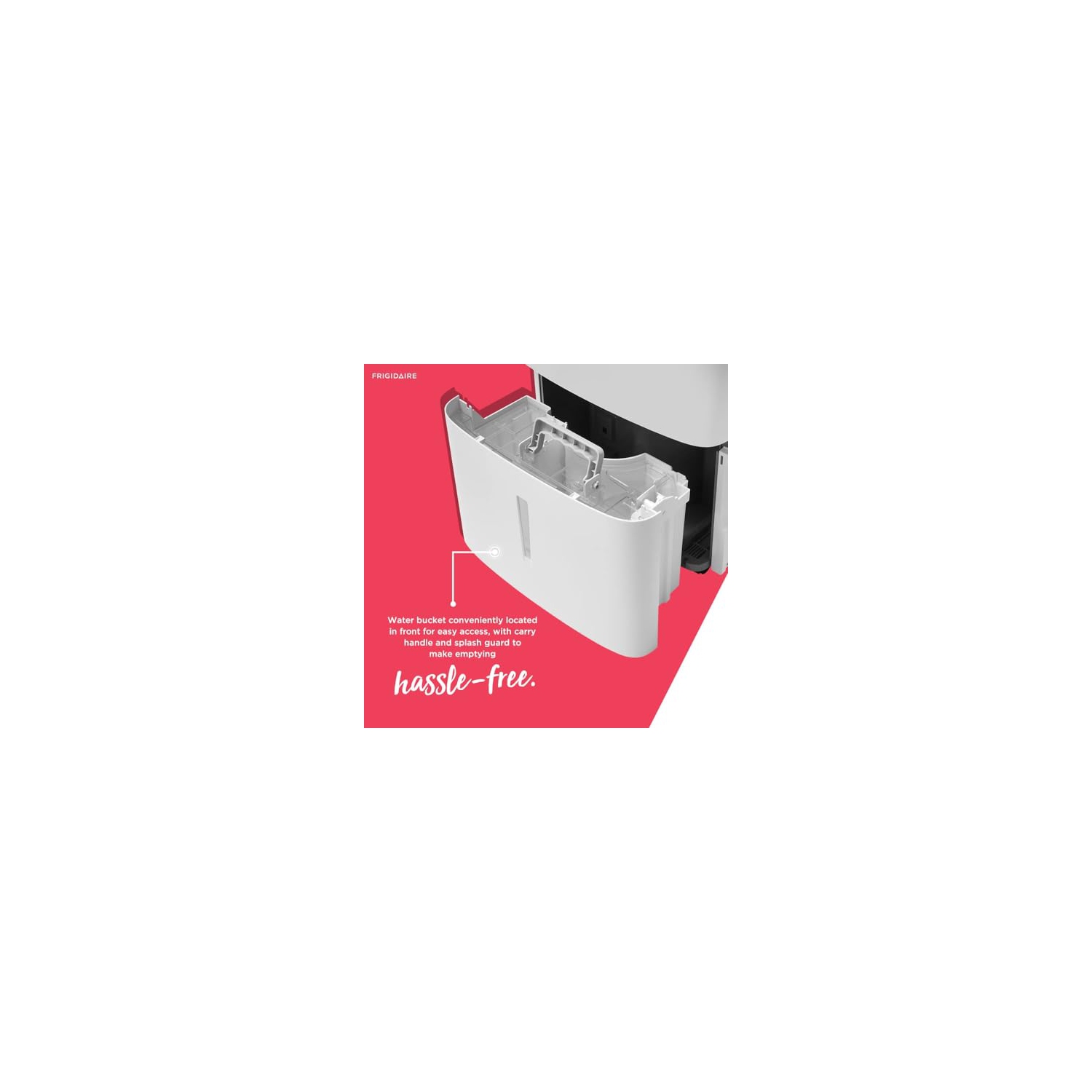 Déshumidificateur Frigidaire de 50 chopines. Couverture de 4&nbsp;500 pieds carrés. Idéal pour les grandes pièces et les sous-sols. Seau de 1,7