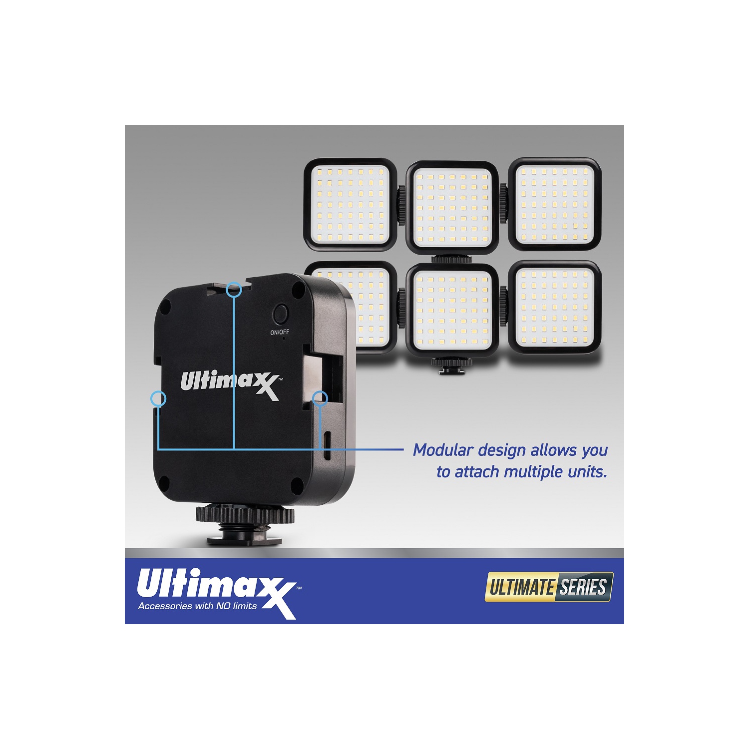 Ultimaxx Mini 49 LED Video Light - USB / Built-In Rechargeable Li-ion Battery