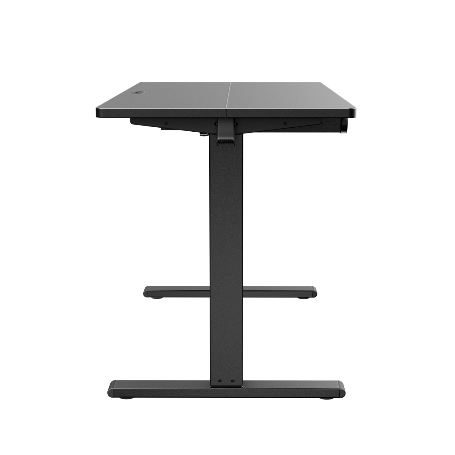 Bureau debout électrique à hauteur réglable avec tiroir 120&nbsp;cm x 60&nbsp;cm de Huanuo, noir, pour la maison ou le bureau.