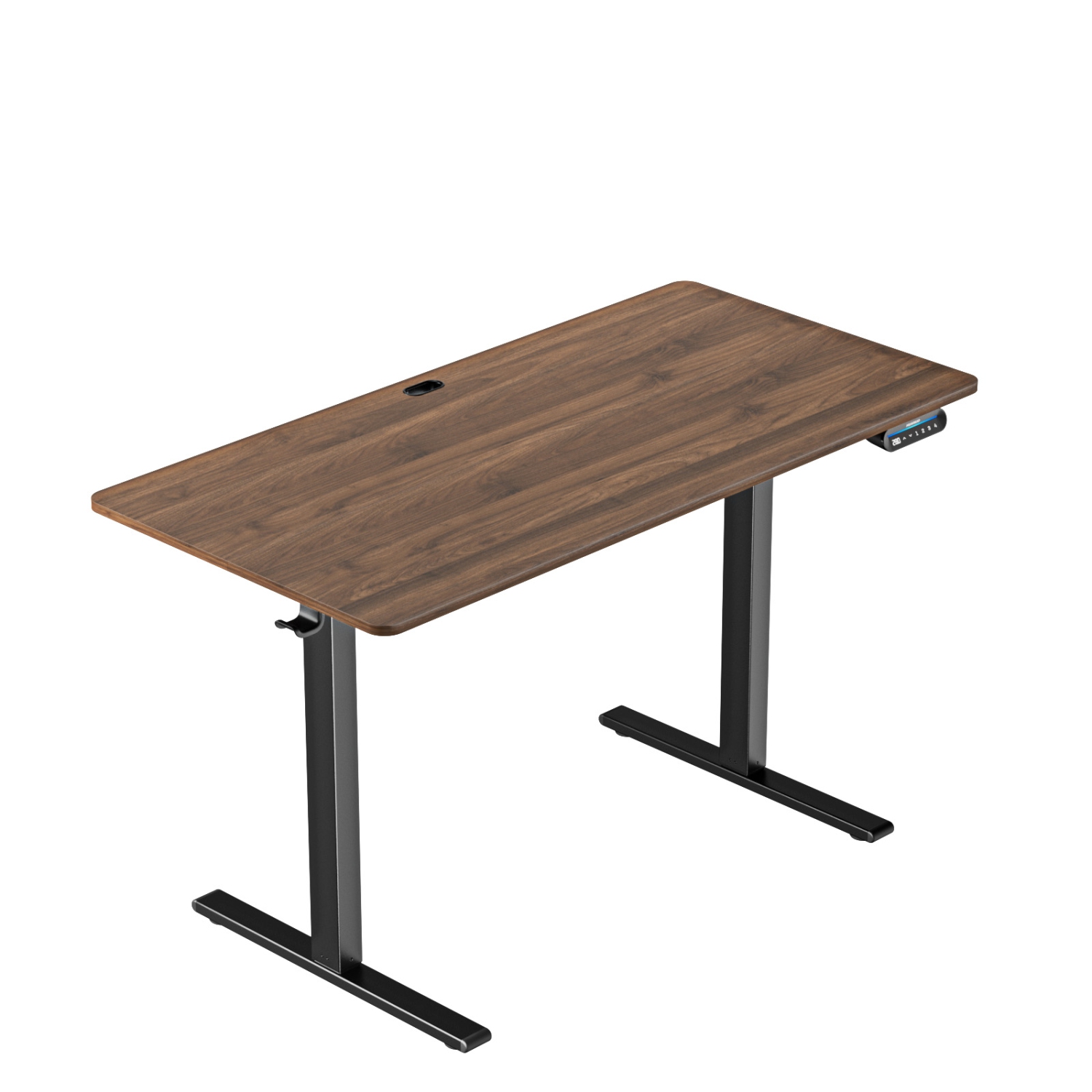Huanuo 100 x 60cm Walnut Electric Height Adjustable Standing Desk. Perfect for a Computer Workstation Home & Office. Includes Free Shipping