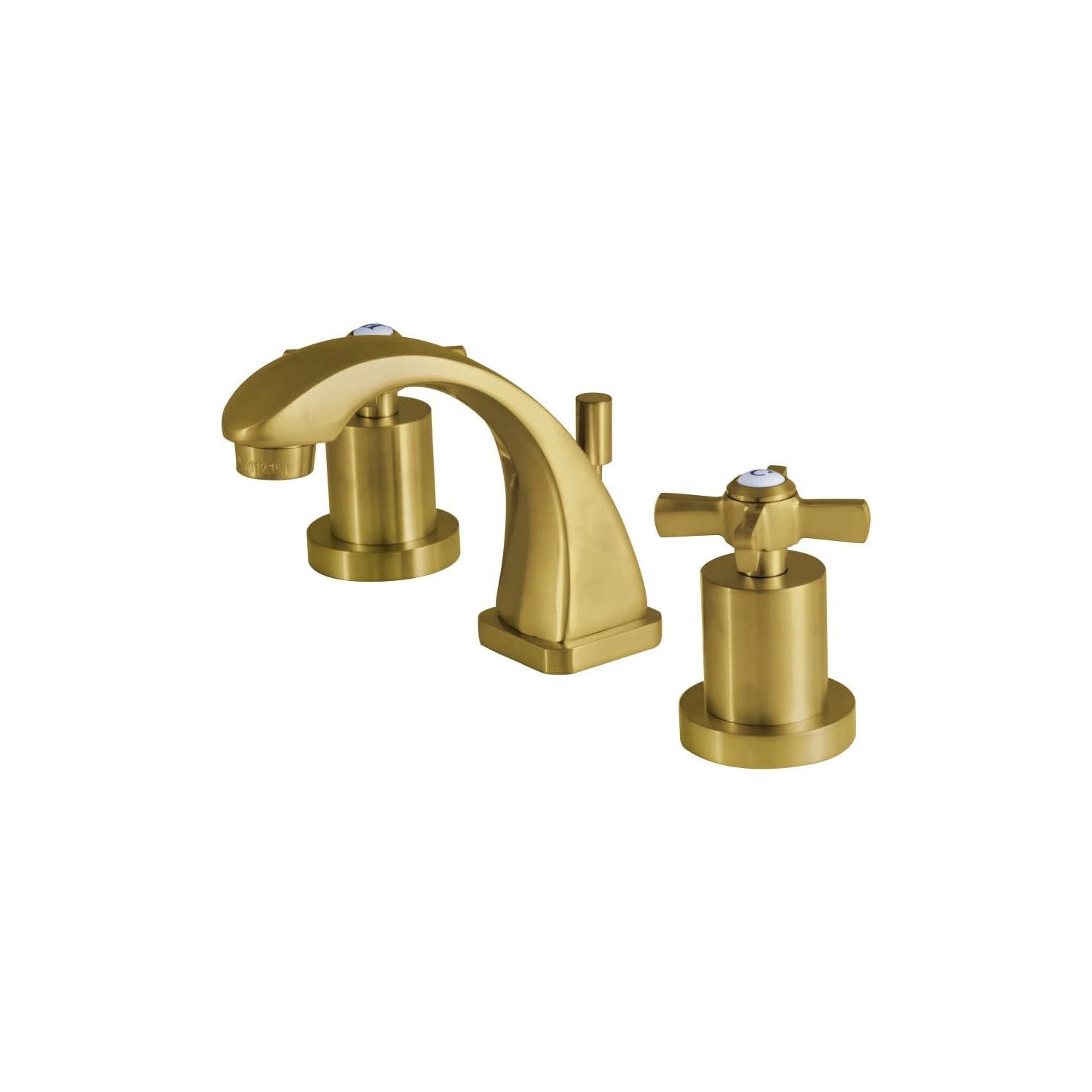 Kingston Brass KS4947ZX Millennium Mini-Widespread Lavatory Faucet with Brass Pop-Up, Satin