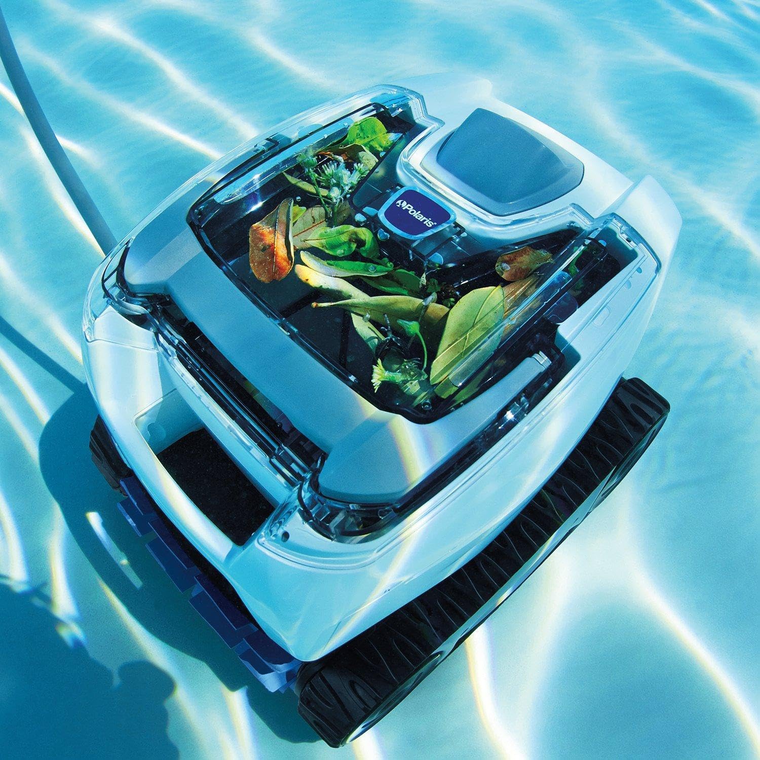 Polaris P70 Robotic Pool Cleaner for Above Ground Pools, Transparent Lid w/Easy Clean Filter Canister, Compact & Lightweight
