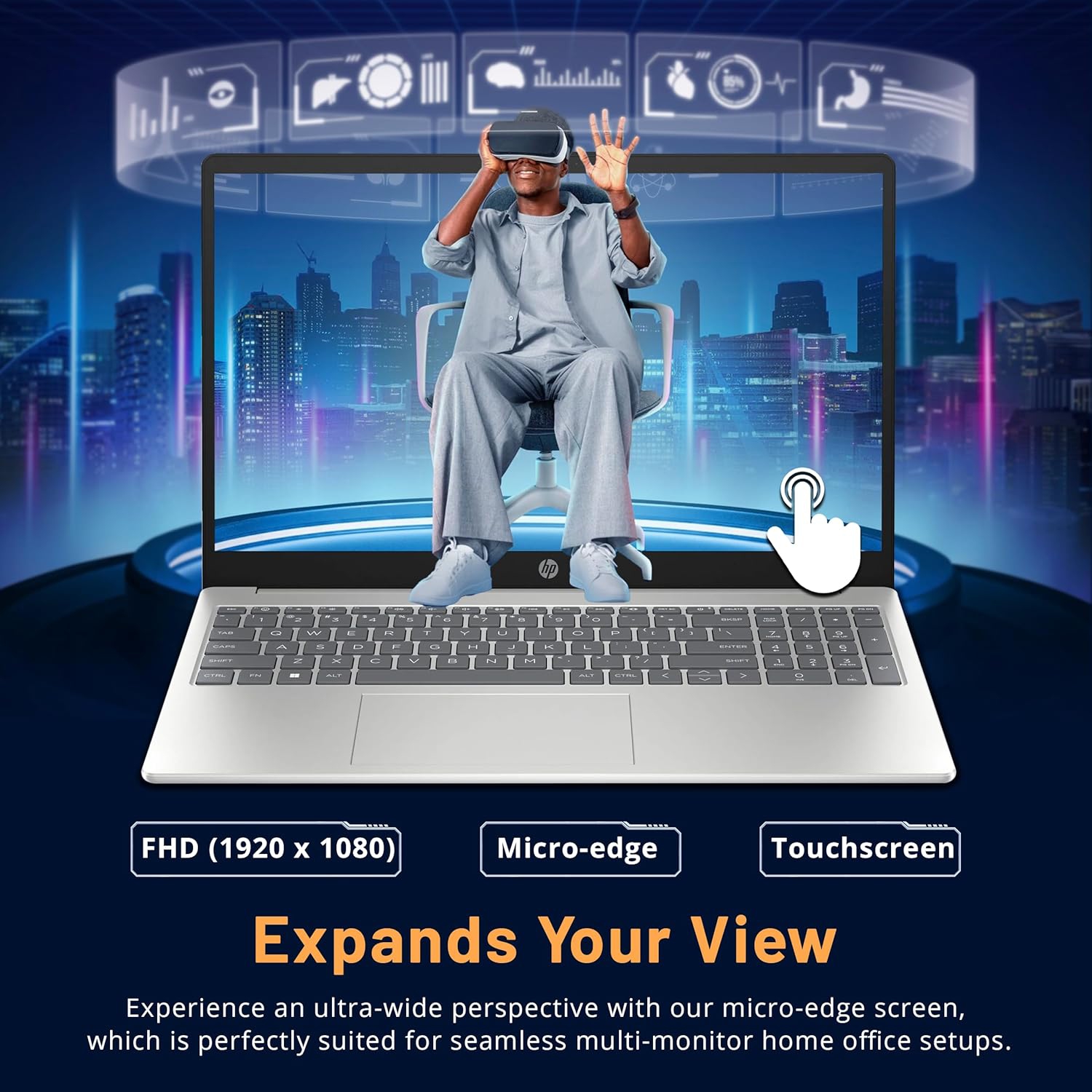 HP 15.6" FHD IPS Touchscreen Laptop, Intel i7-1255U, 1.28TB Storage(1TB SSD+288GB Docking Station Set), 32GB DDR4 RAM, Intel Iris Xe Graphics, Number