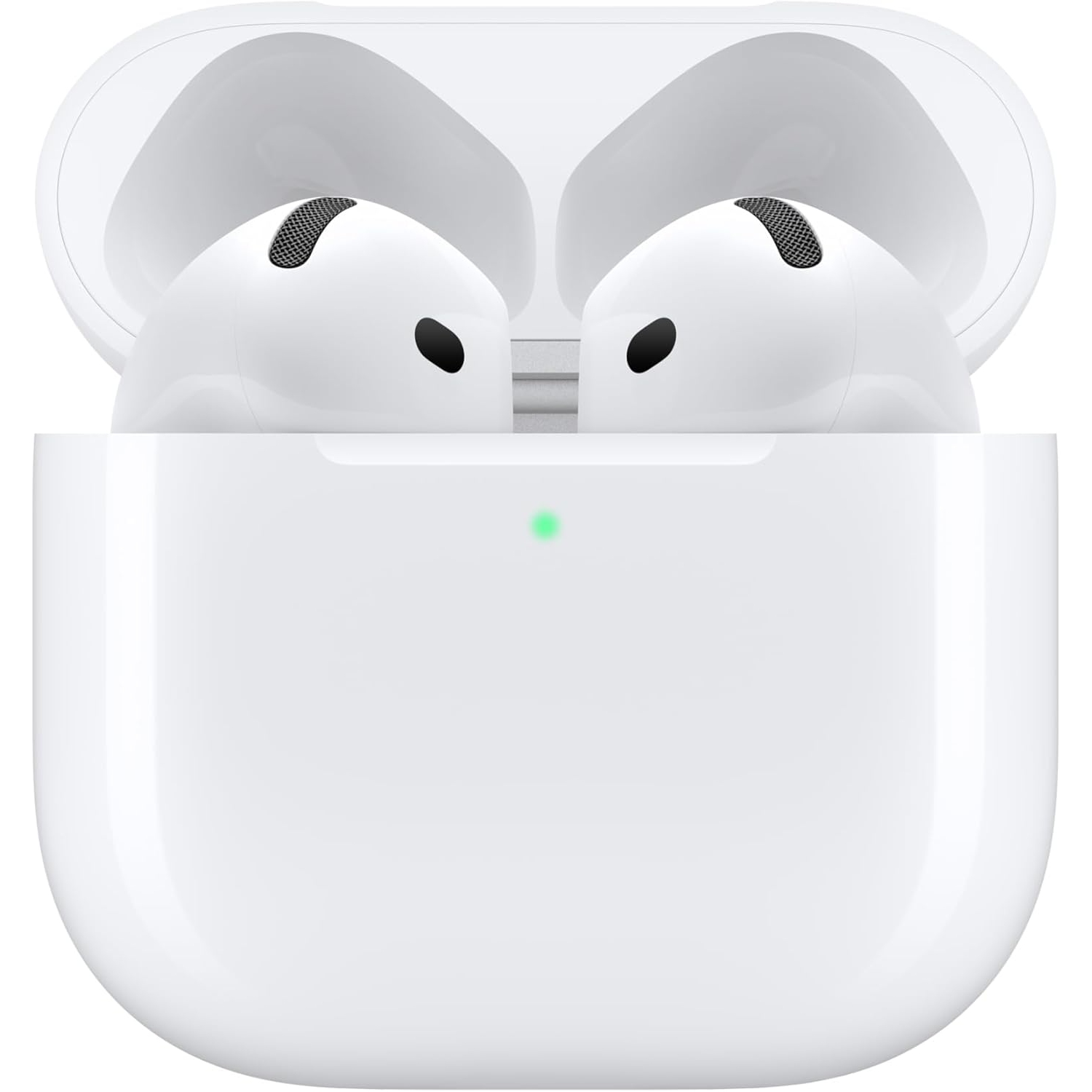 Écouteurs boutons sans fil AirPods 4 d'Apple, Bluetooth, audio spatial personnalisé, résistant à la sueur et à l'eau, étui de chargement USB-C, puce