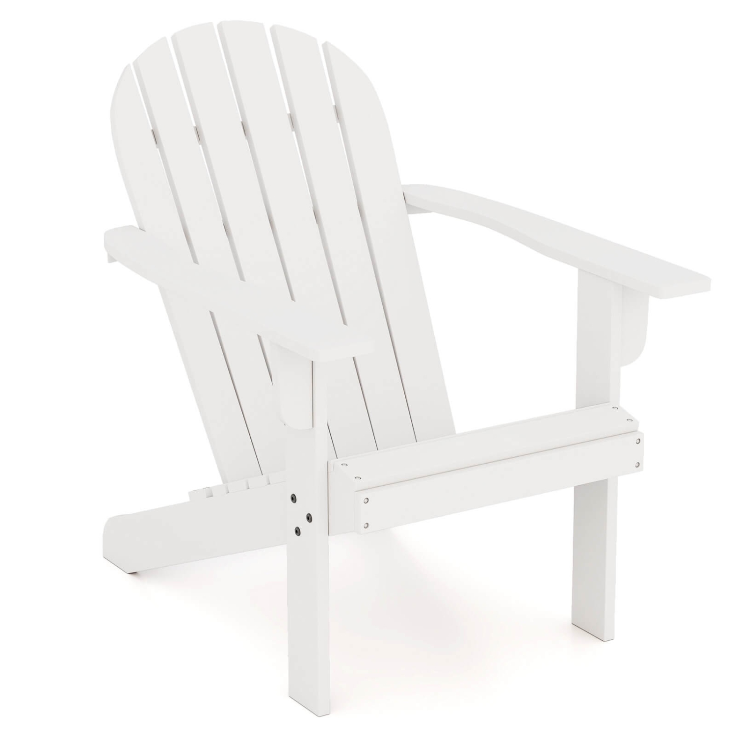 Costway Patio Adirondack Chair with Inclined Seat High Backrest & Wide Armrests