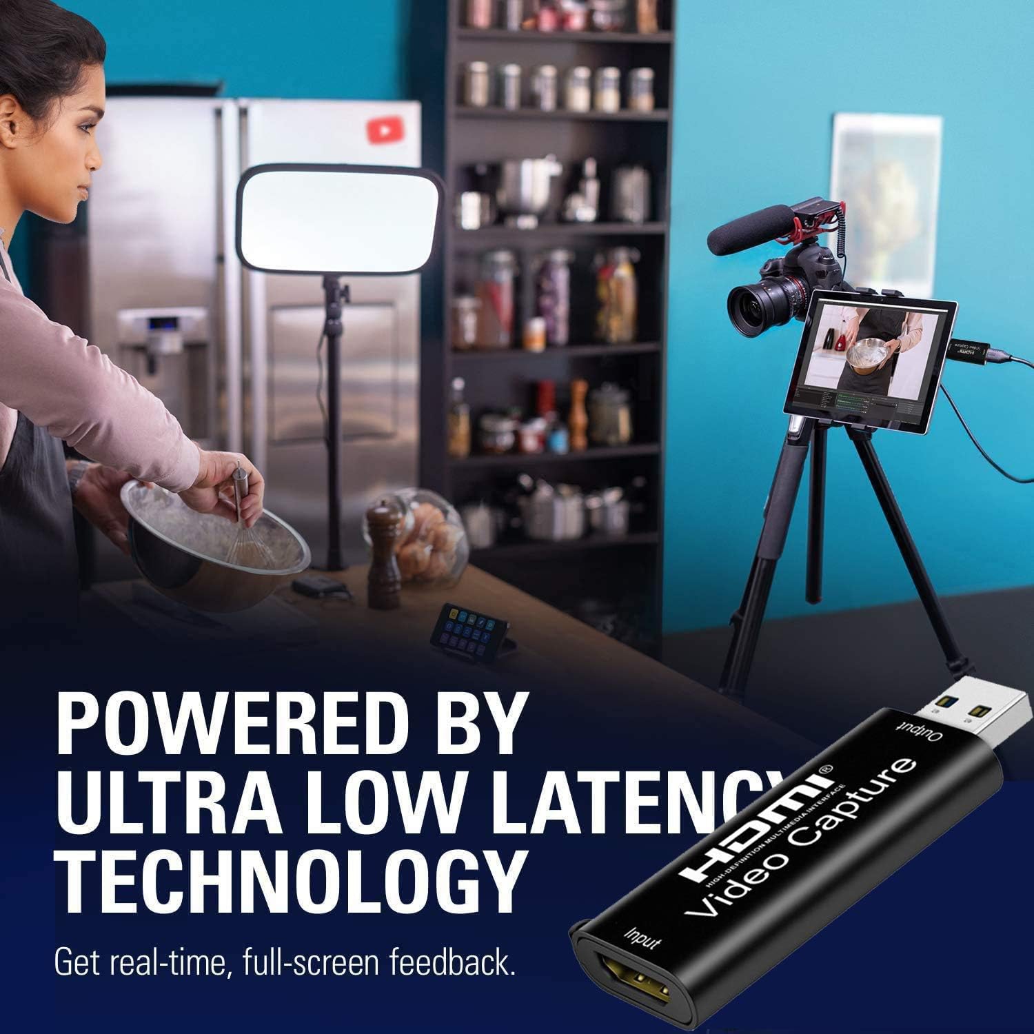 Carte de saisie vidéo HDMI 4K, carte de saisie vidéo Cam Link, adaptateur de saisie audio HDMI à USB 2,0 pour la diffusion en continu, la diffusion