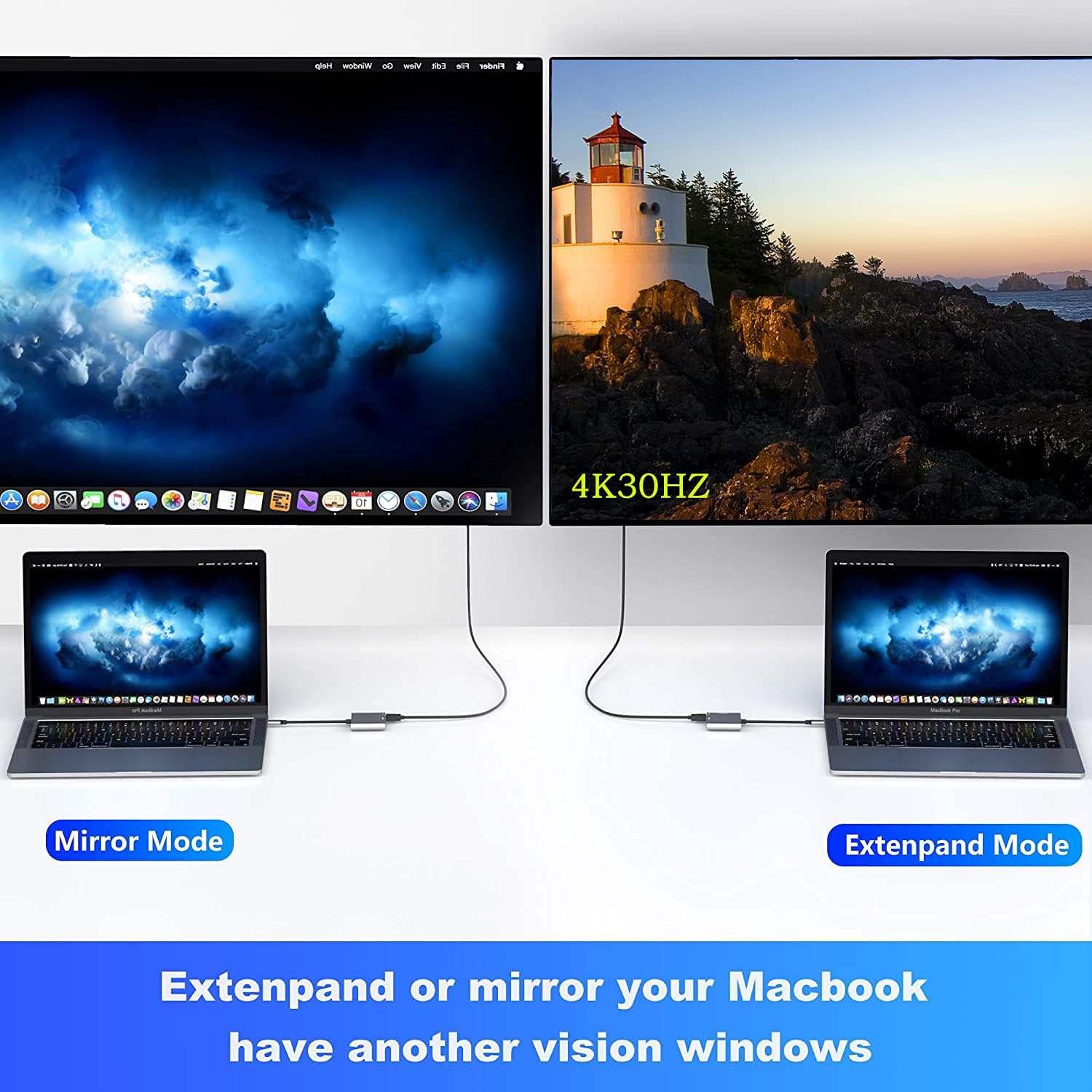 Adaptateur USB 3,0-C à HDMI avec port HDMI 4K et concentrateur convertisseur de port de chargement 100&nbsp;W-C, adaptateur multiport audio-vidéo